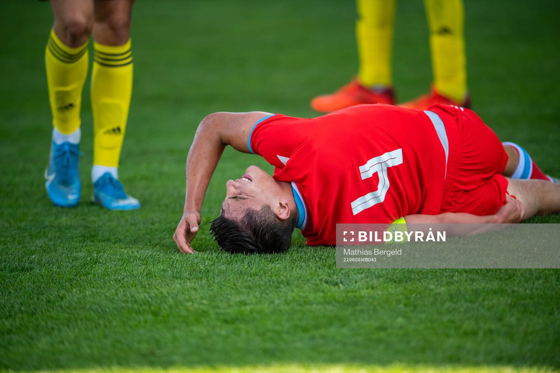 Seid Korac of Luxembourg in pain