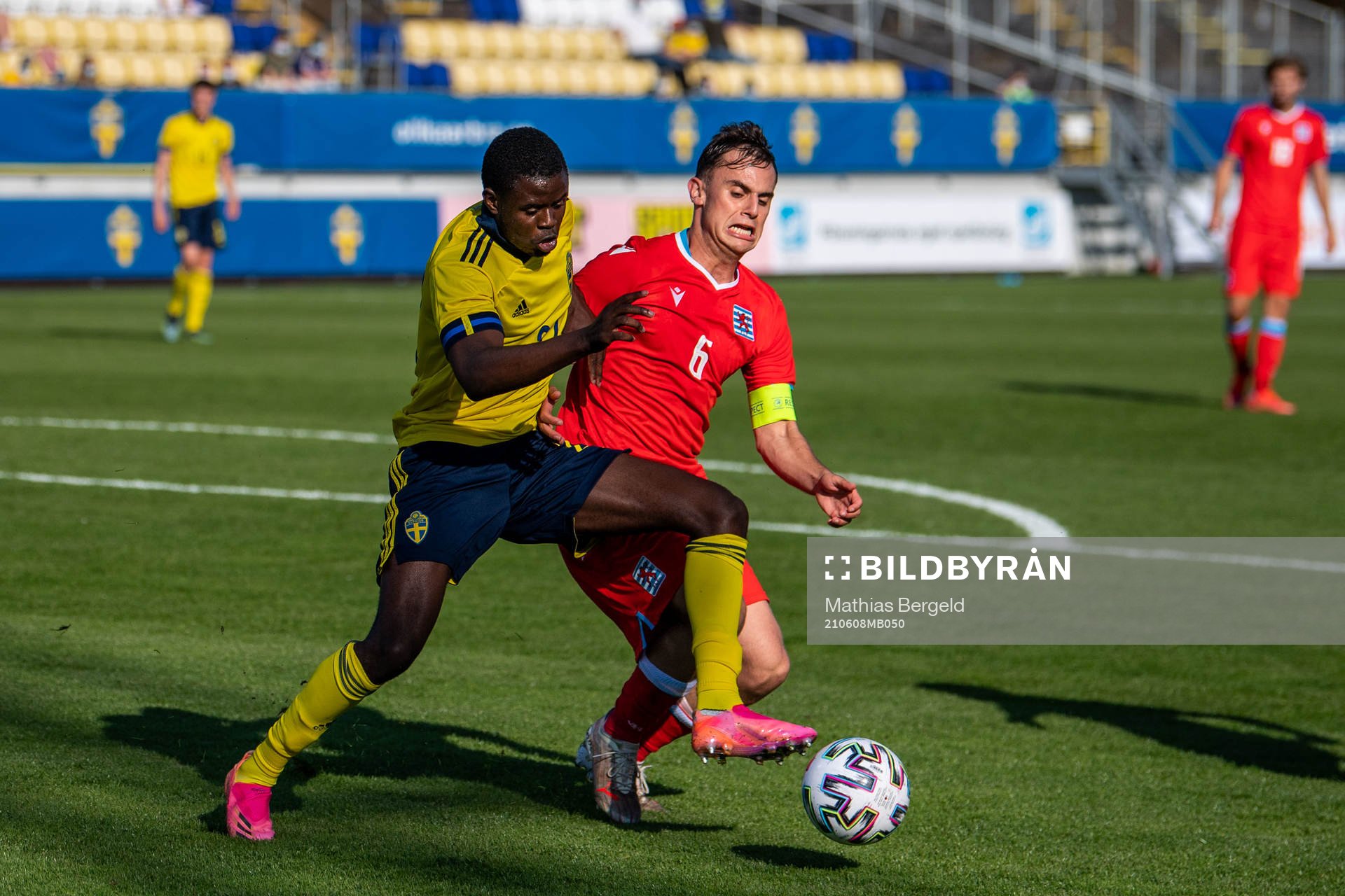 Benjamin Mbunga Kimpioka of Sweden and Irvin Latic of