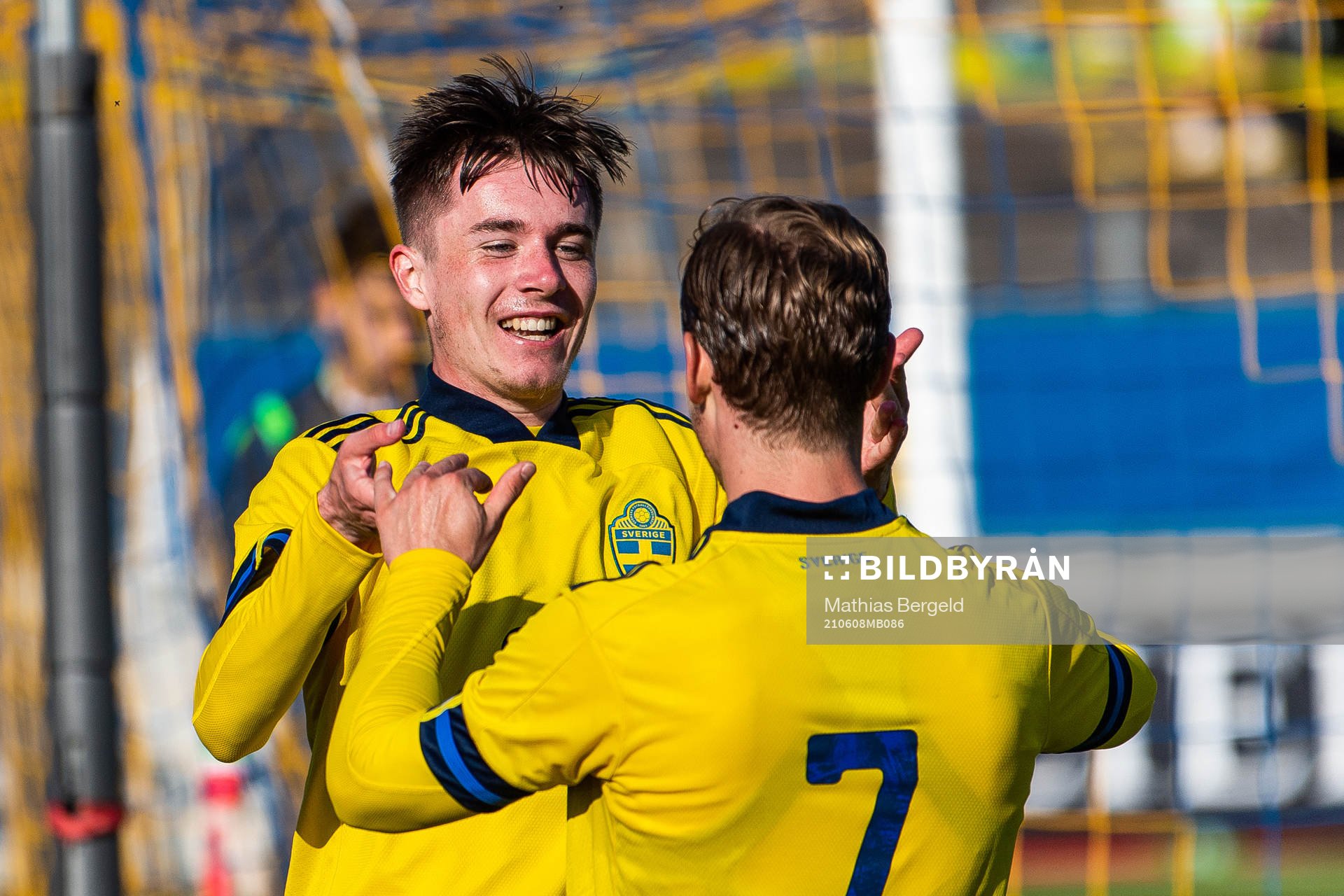Patrik Wålemark of Sweden celebrates with Hampus Finndell