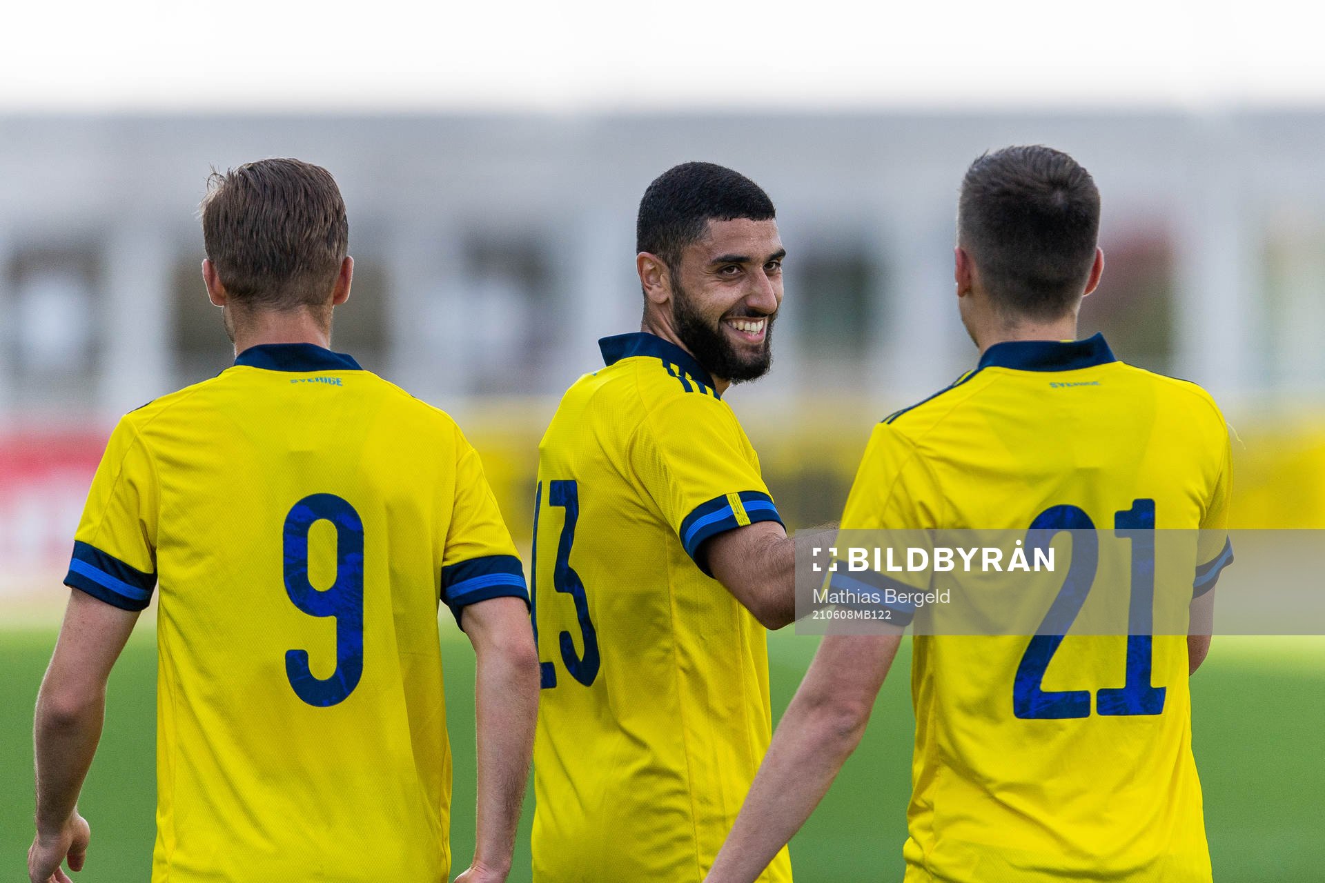Benjamin Nygren, Aiham Ousou and Tim Prica celebrates
