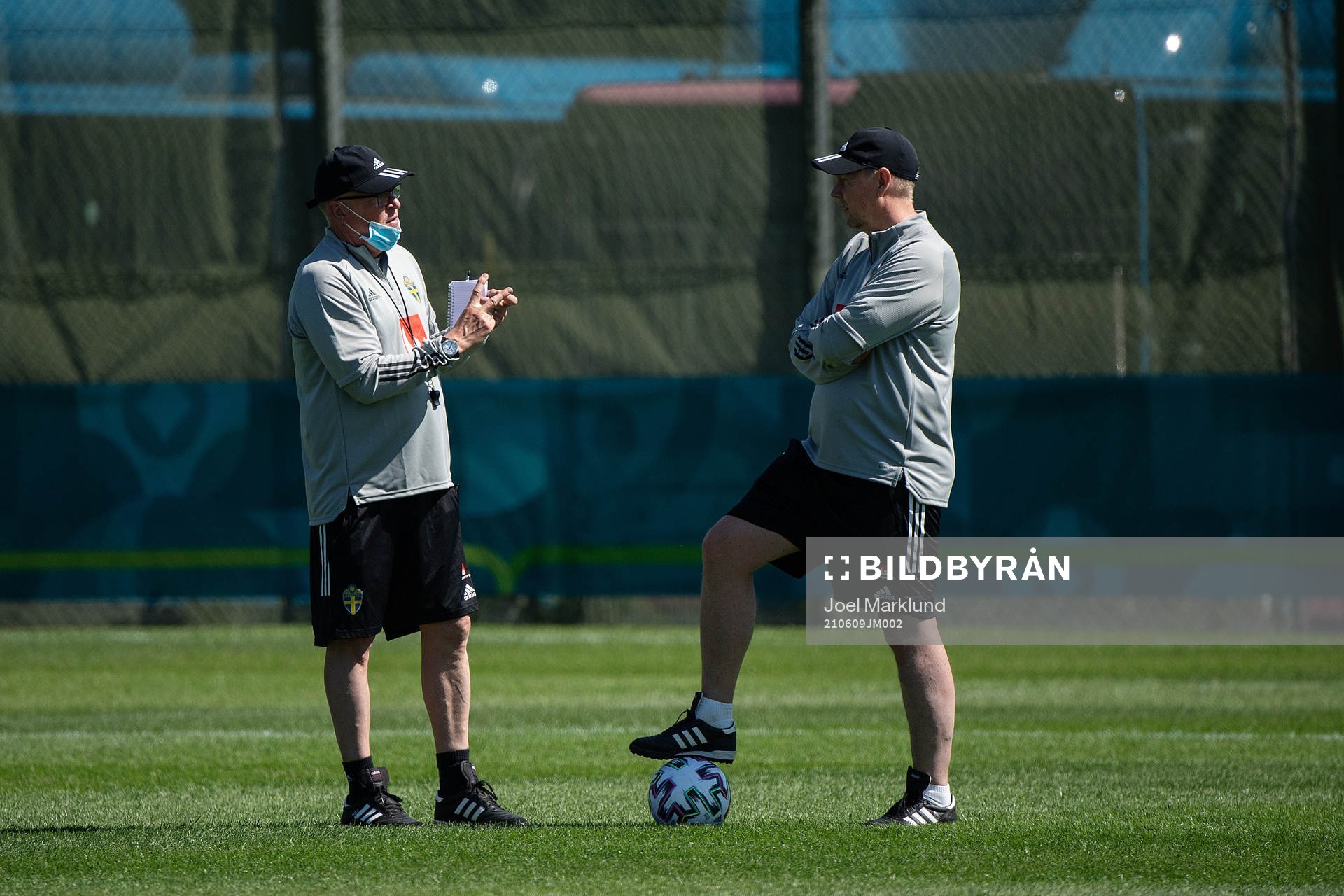 Janne Andersson, head coach and assistant coach Peter