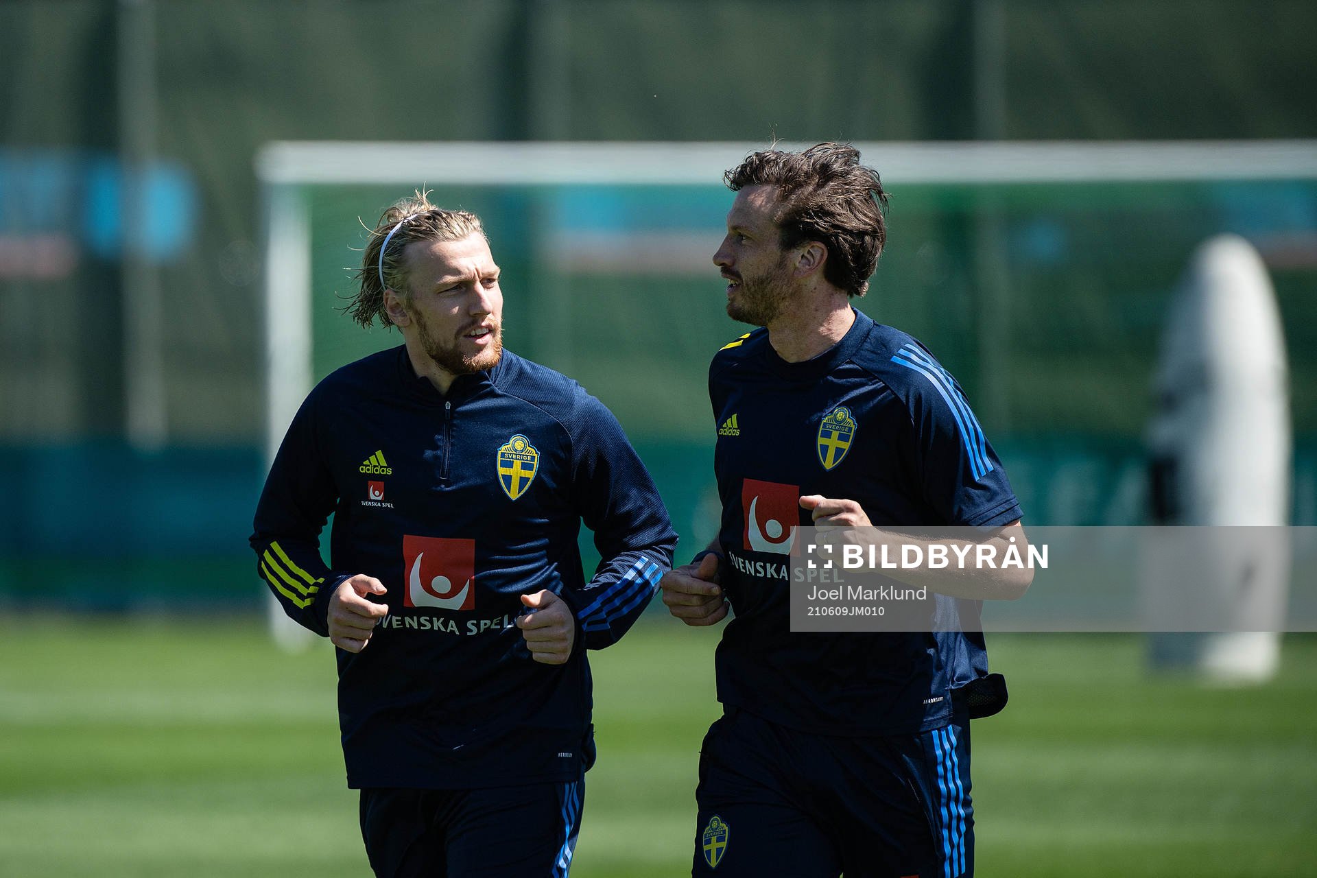 Emil Forsberg and Gustav Svensson of the Swedish national