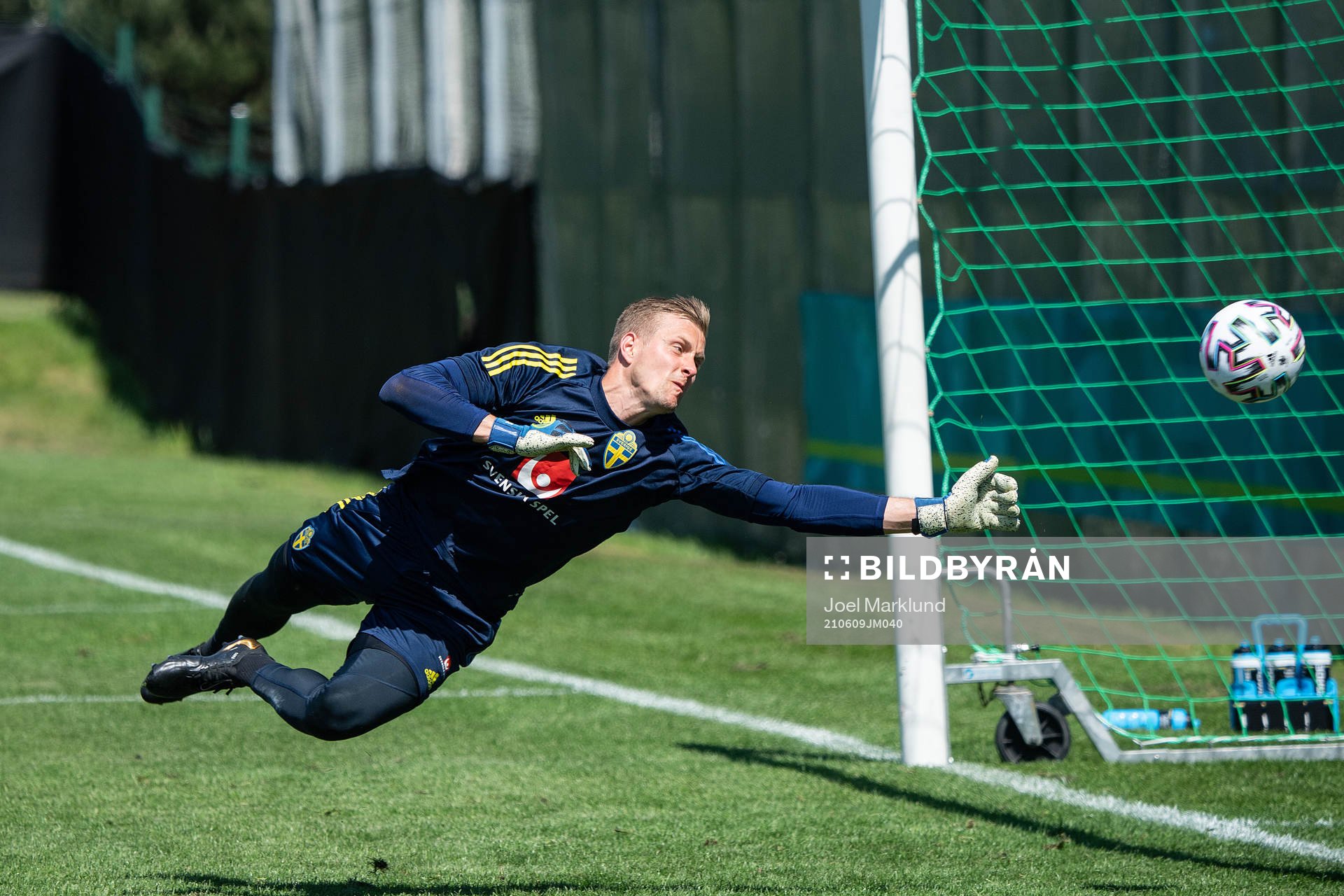 goalkeeper Karl-Johan Johnsson of the Swedish national