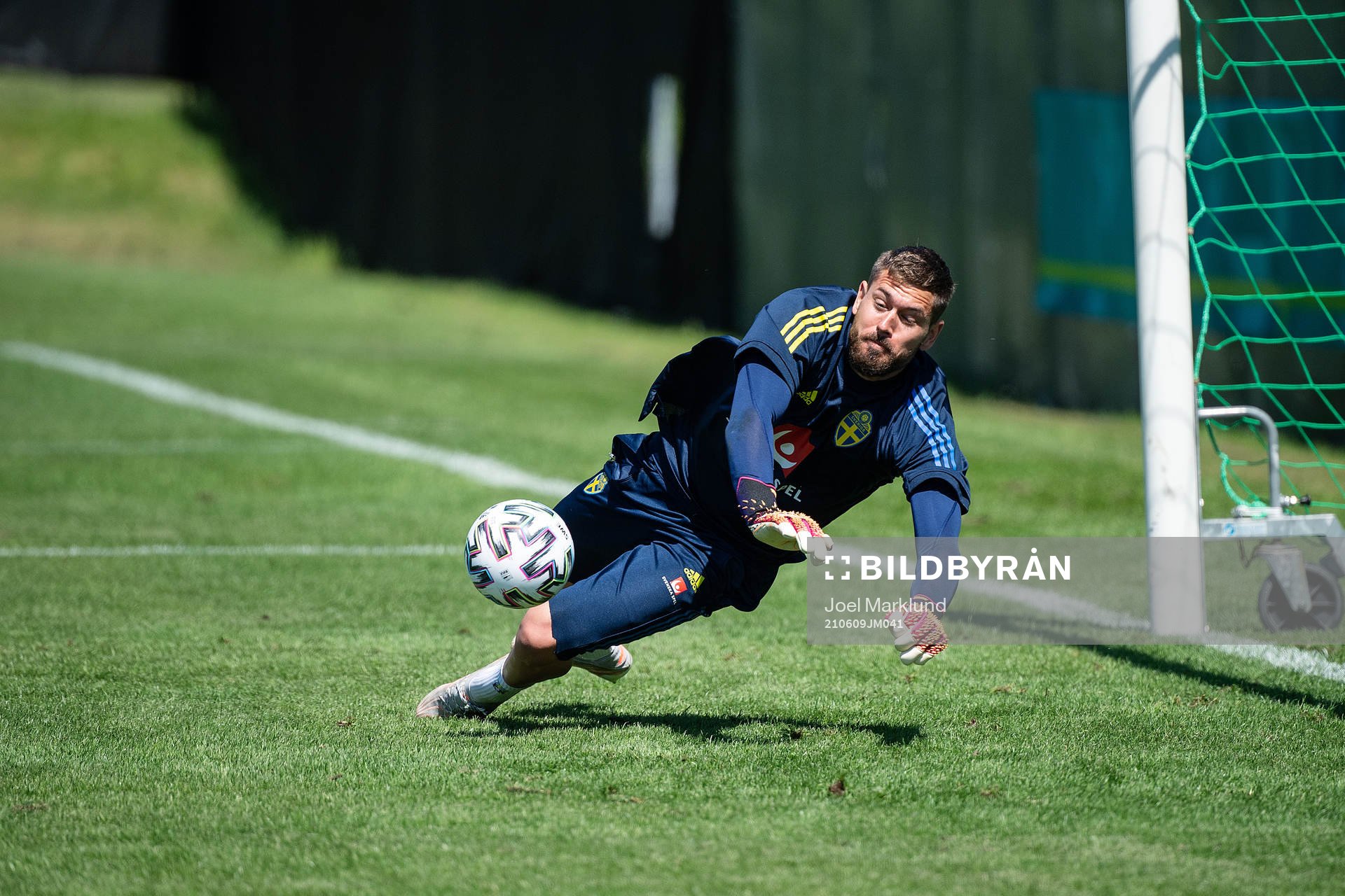 goalkeeper Kristoffer Nordfeldt of the Swedish national