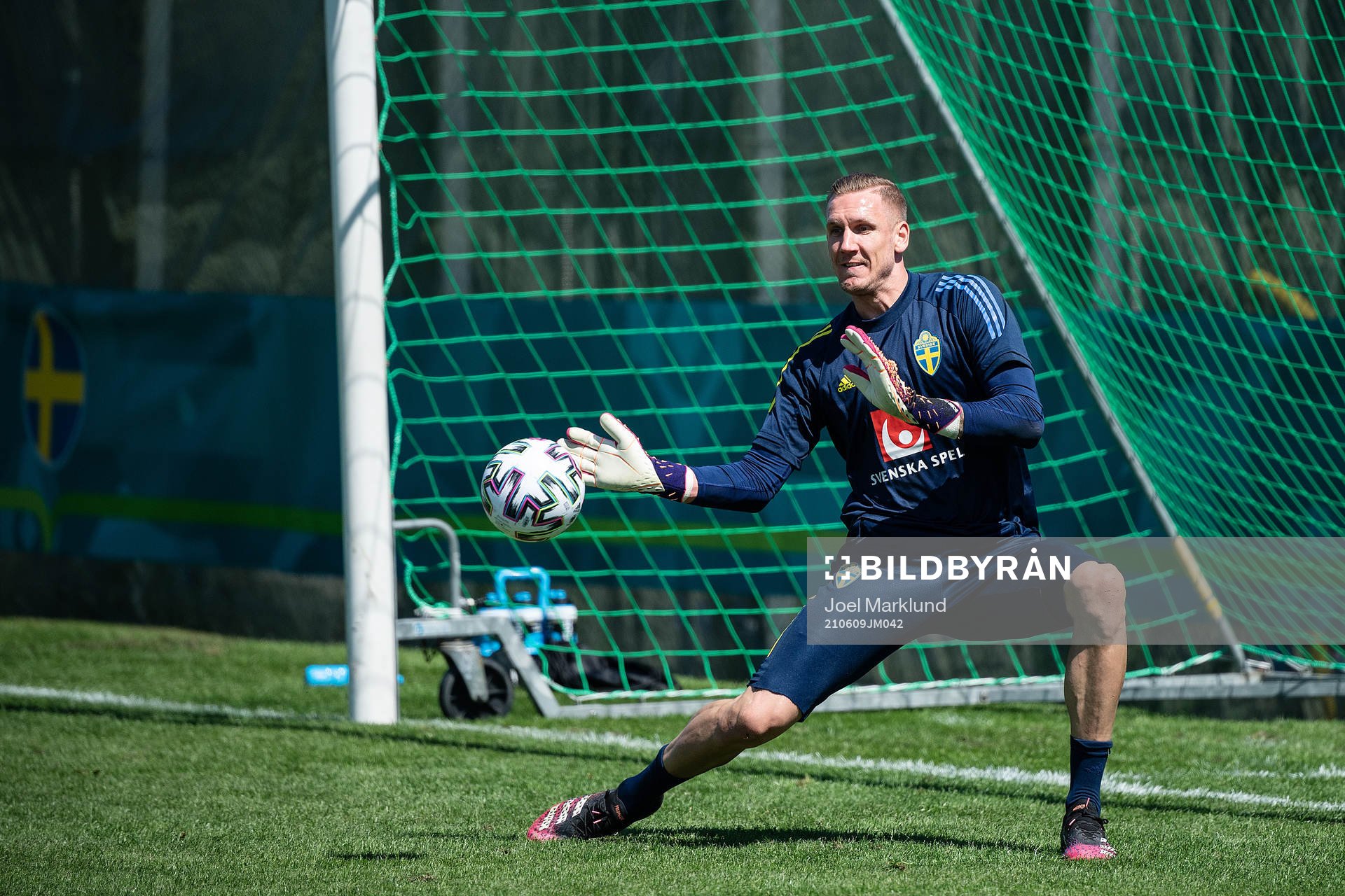 goalkeeper Robin Olsen of the Swedish national football