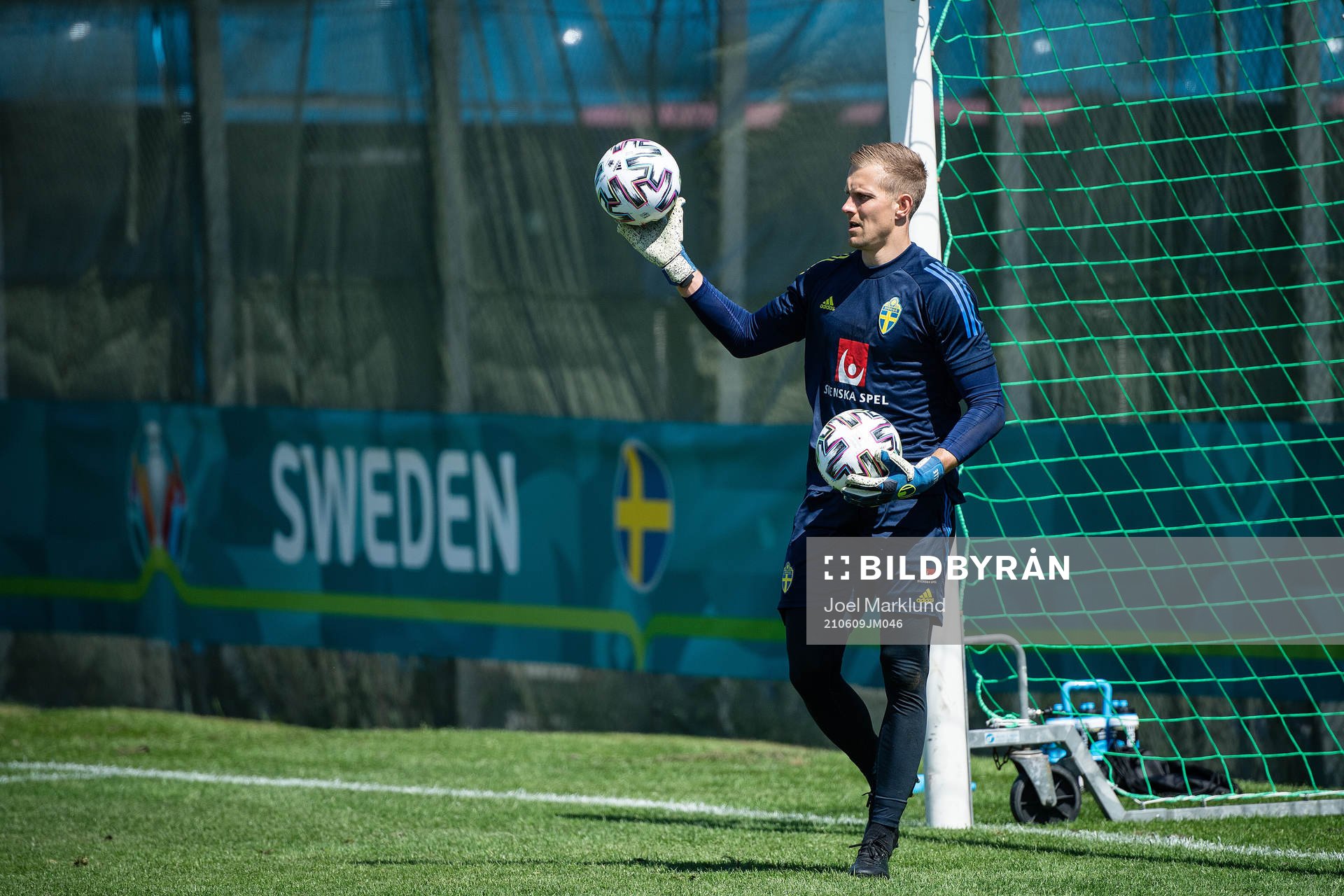 goalkeeper Karl-Johan Johnsson of the Swedish national