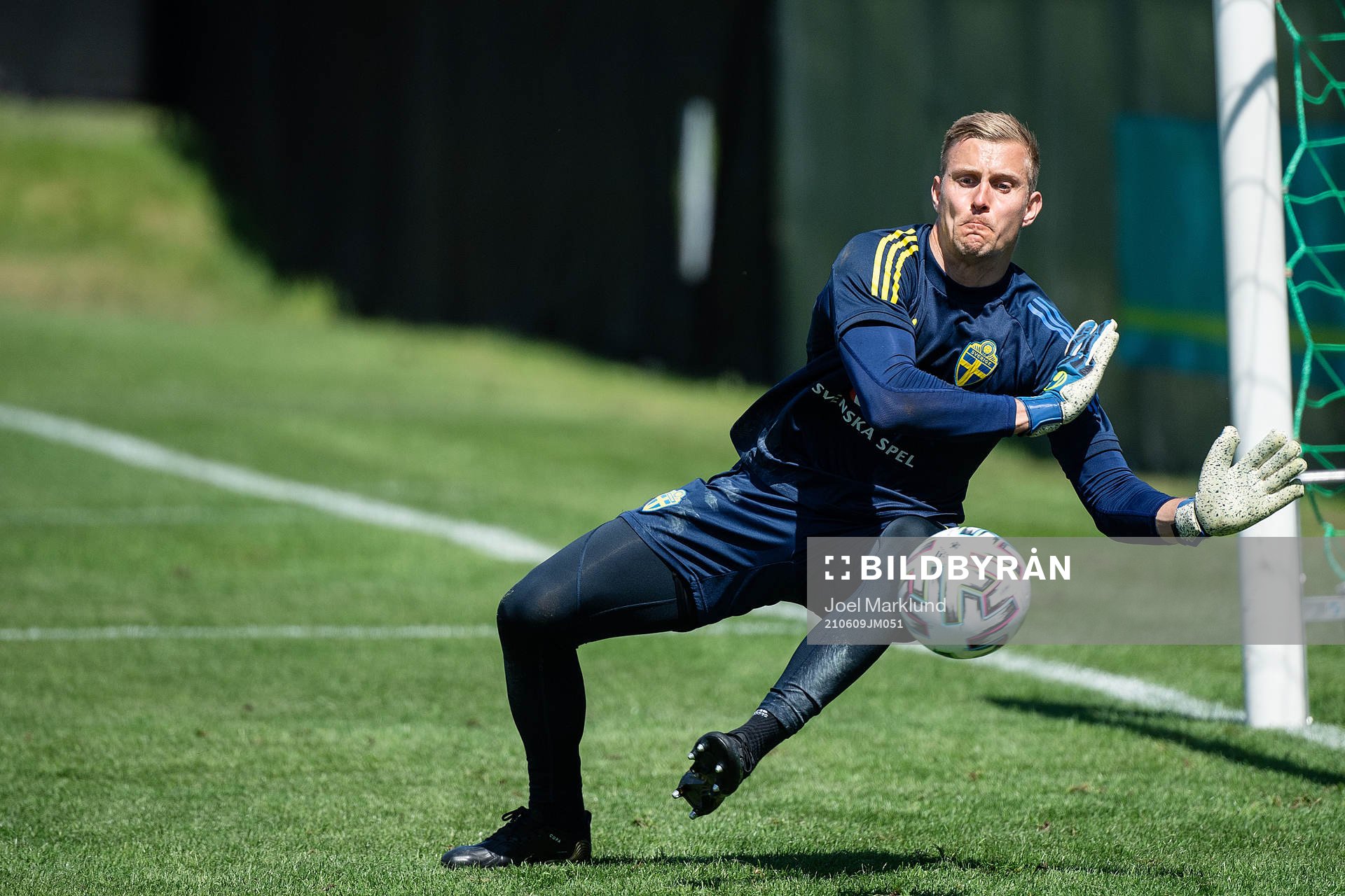 goalkeeper Karl-Johan Johnsson of the Swedish national
