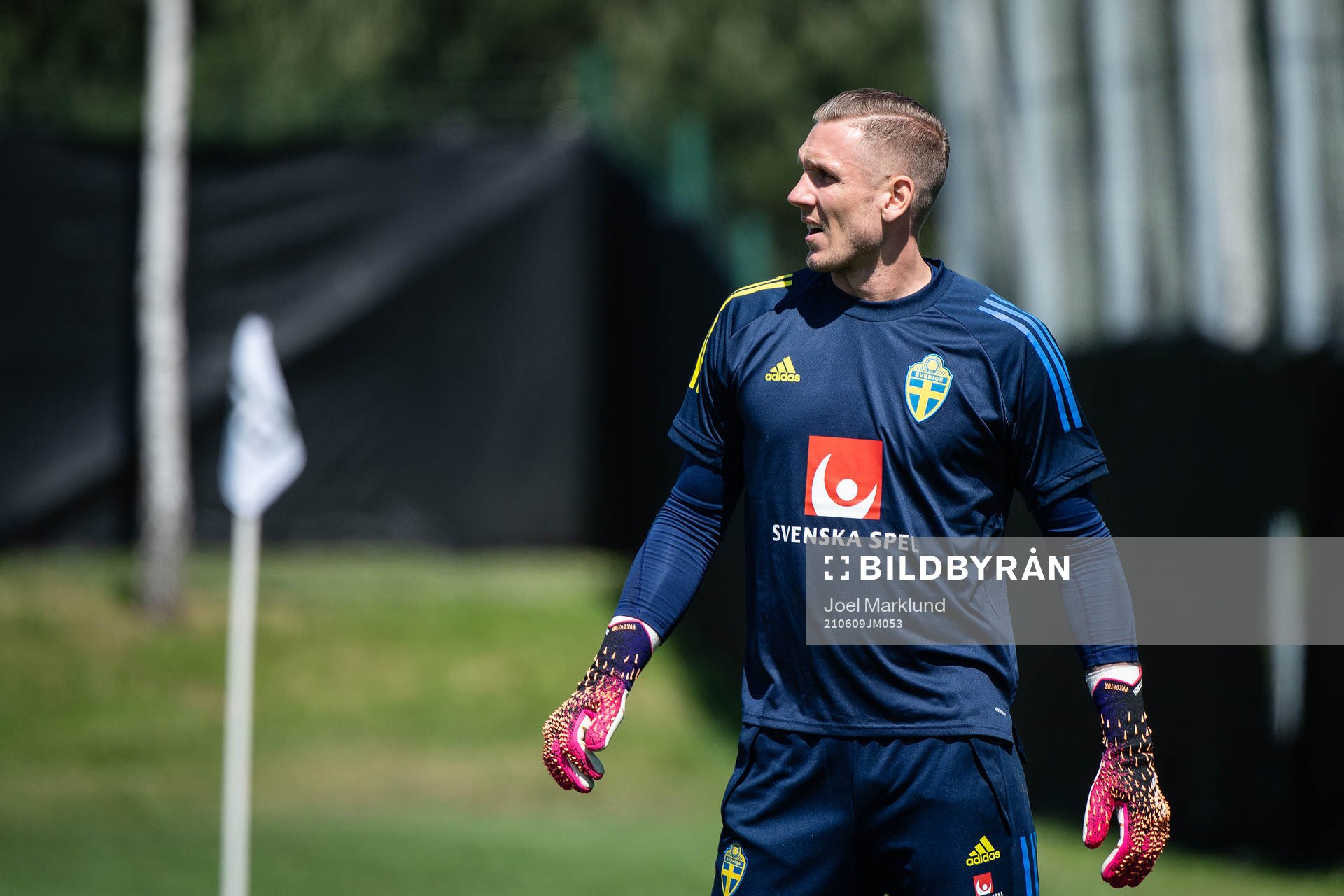 goalkeeper Robin Olsen of the Swedish national football