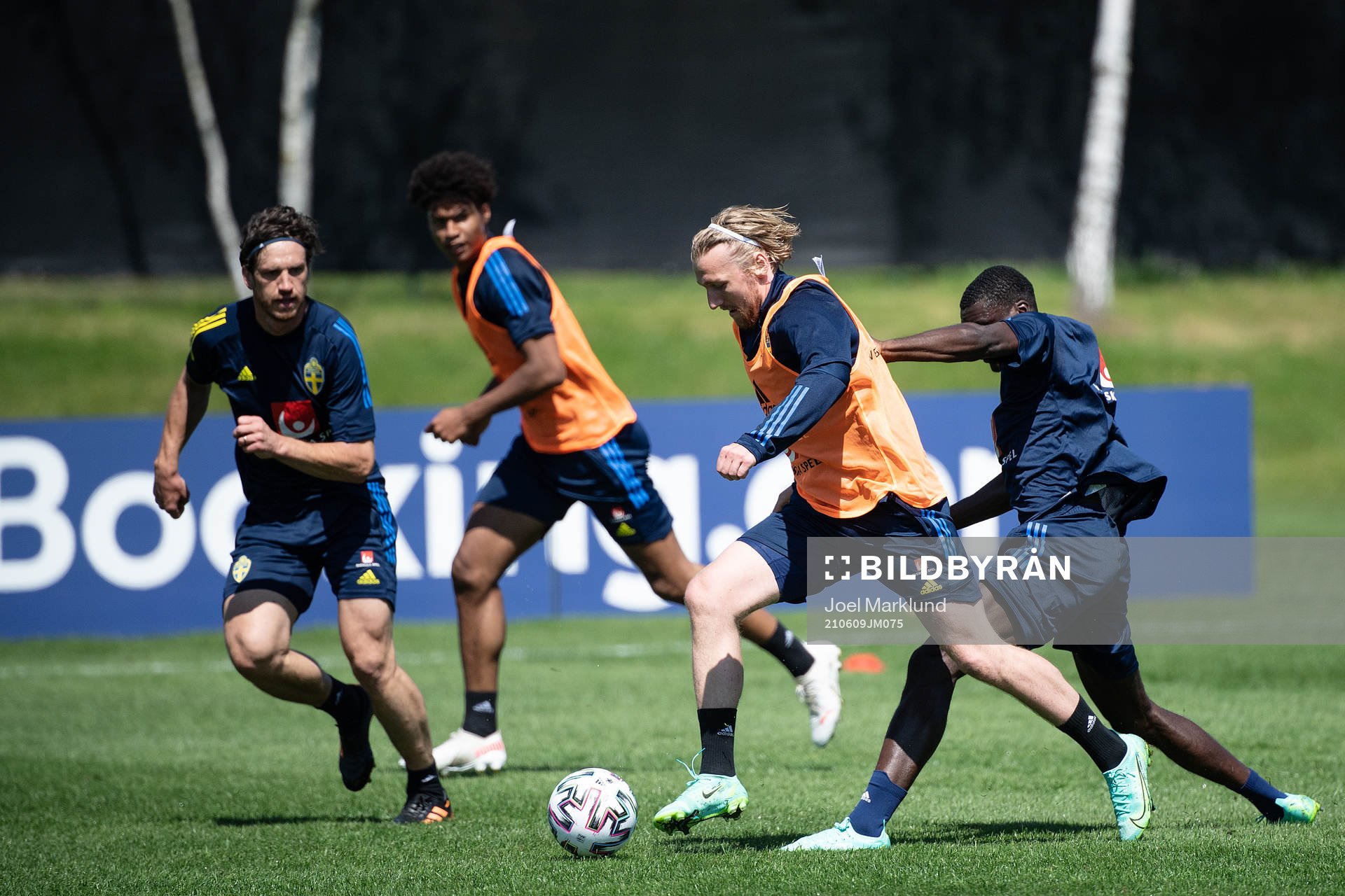 Gustav Svensson, Emil Forsberg and Ken Sema  of the Swedish