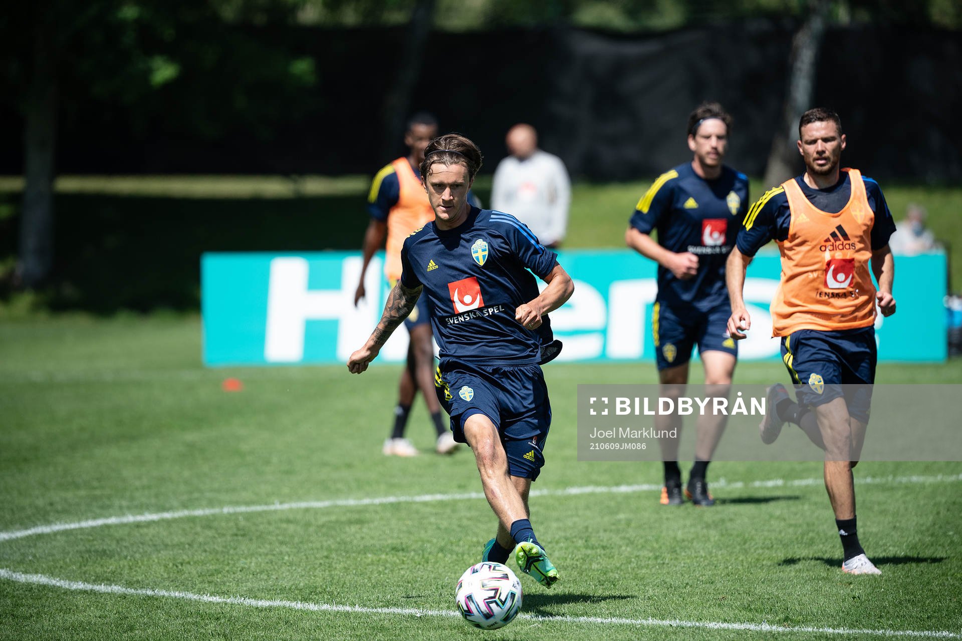 Kristoffer Olsson and Marcus Berg of the Swedish national