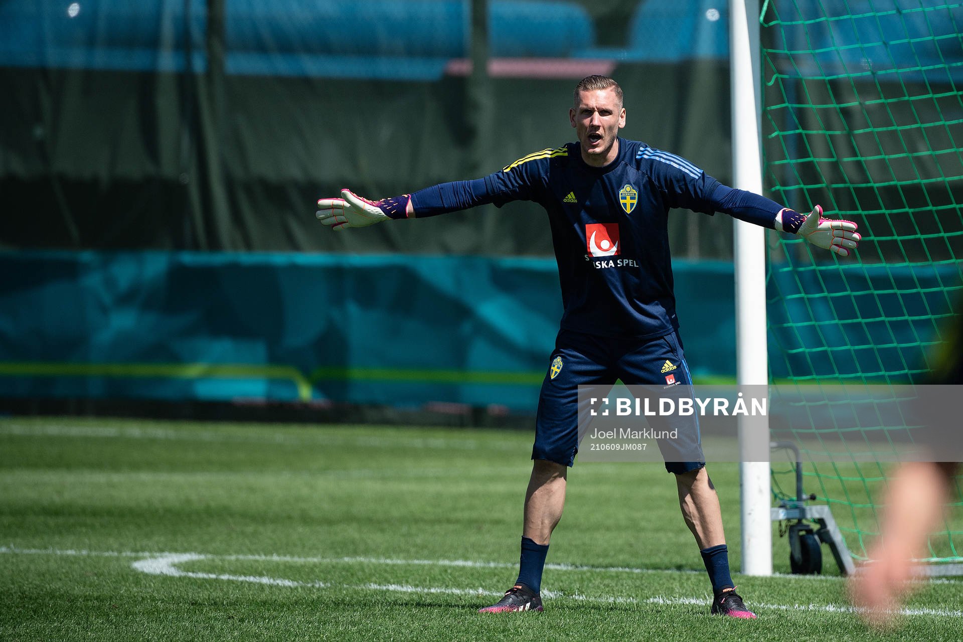 goalkeeper Robin Olsen of the Swedish national football