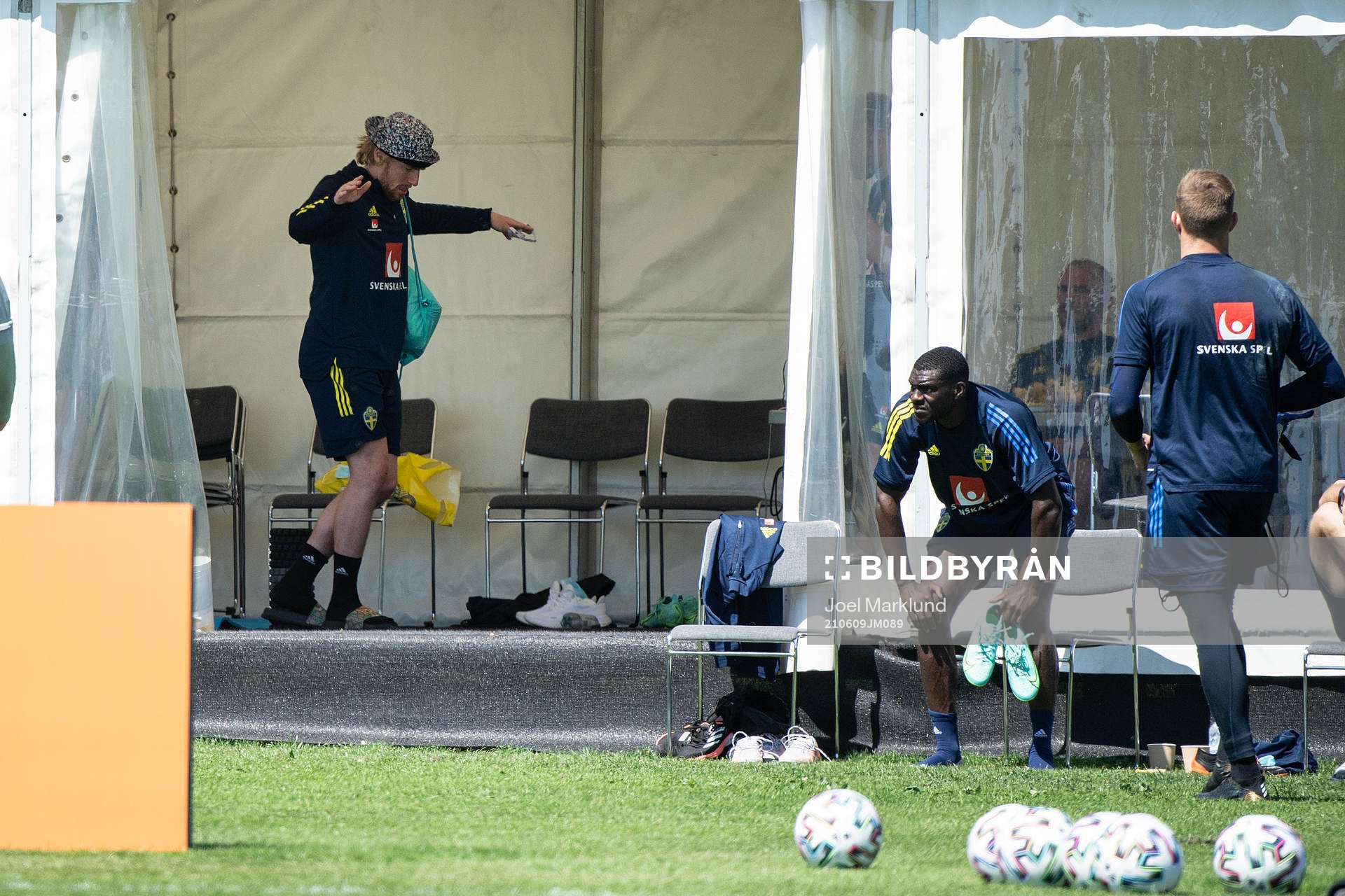 Emil Forsberg of the Swedish national football team at a training session ahead of the UEFA Euro 2020 Football Championship on June 9, 2021 in Gothenburg. 