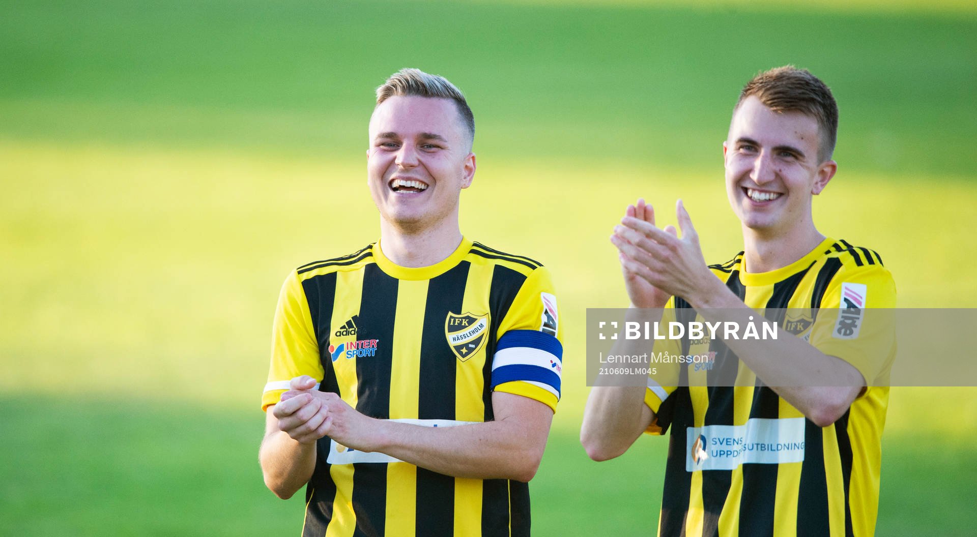 IFK Hässleholms Danny Gunnarsson och Isak Olsson i matchen