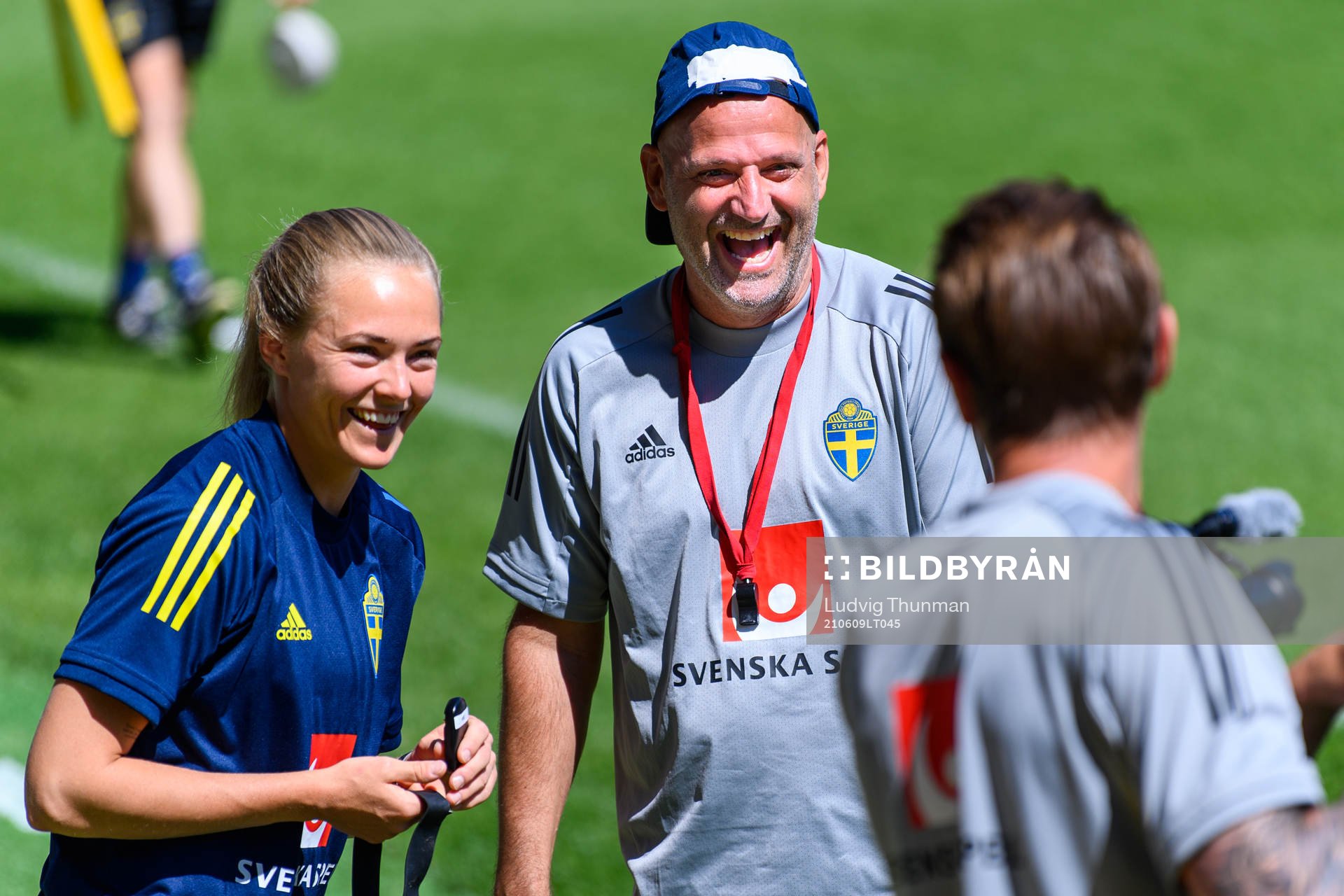 Magdalena Eriksson and Magnus Wikman, assistant coach
