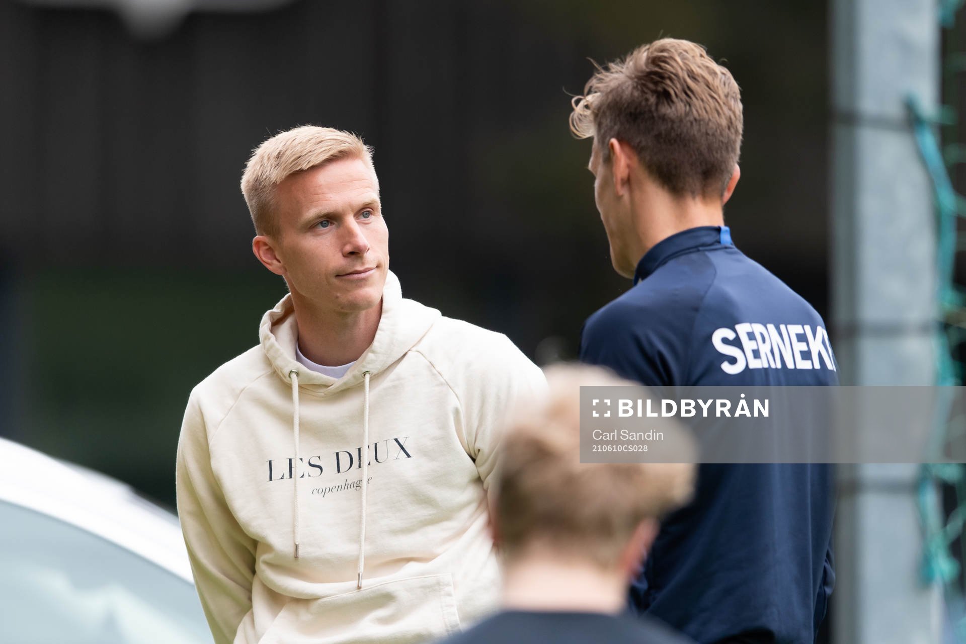 Oscar Wendt efter en fotbollsträning den 10 juni 2021 i Göteborg. 