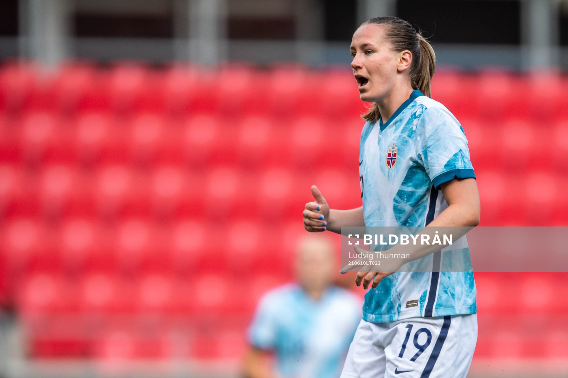 Elisabeth Terland of Norway looks dejected