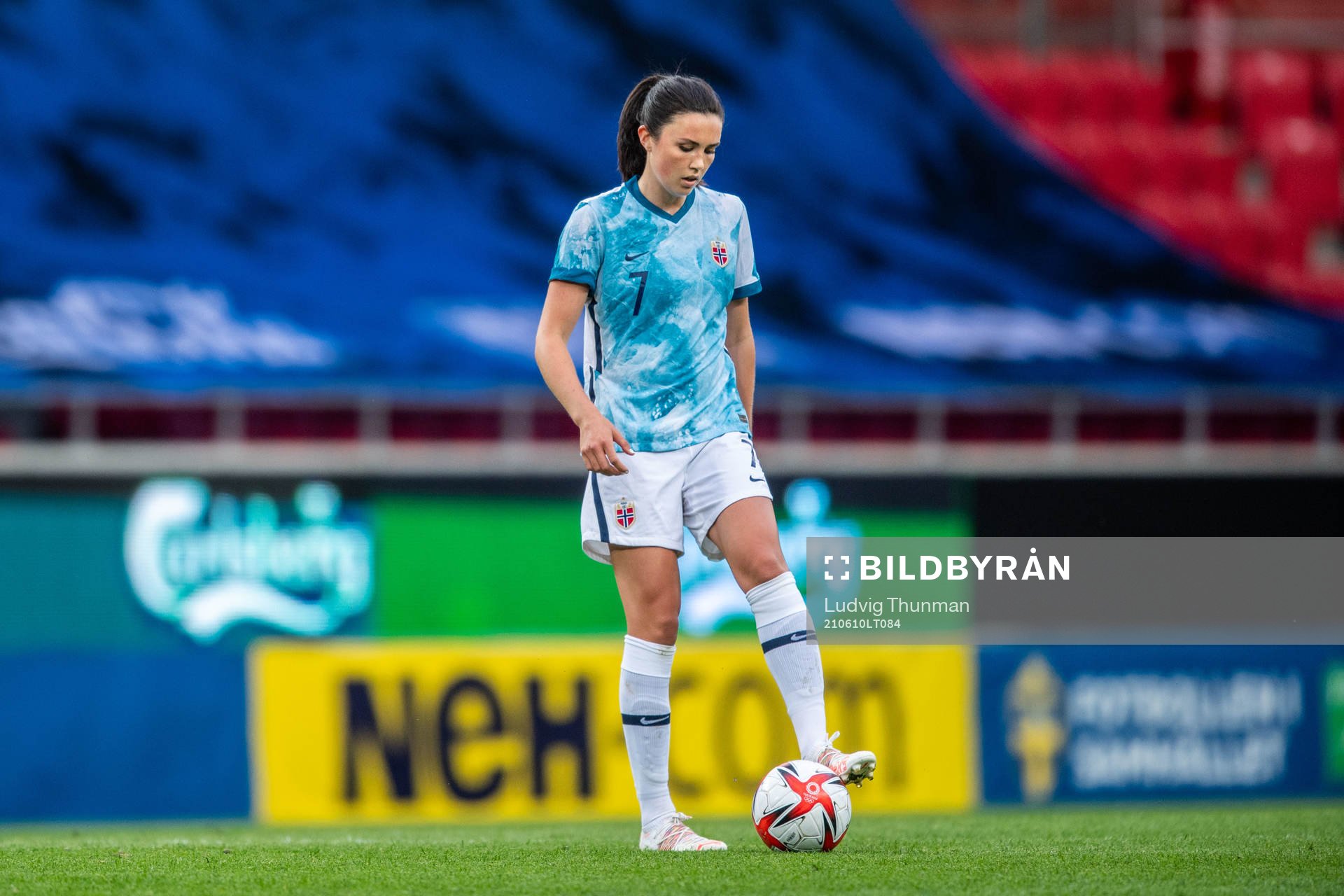 Ingrid Syrstad Engen of Norway looks dejected