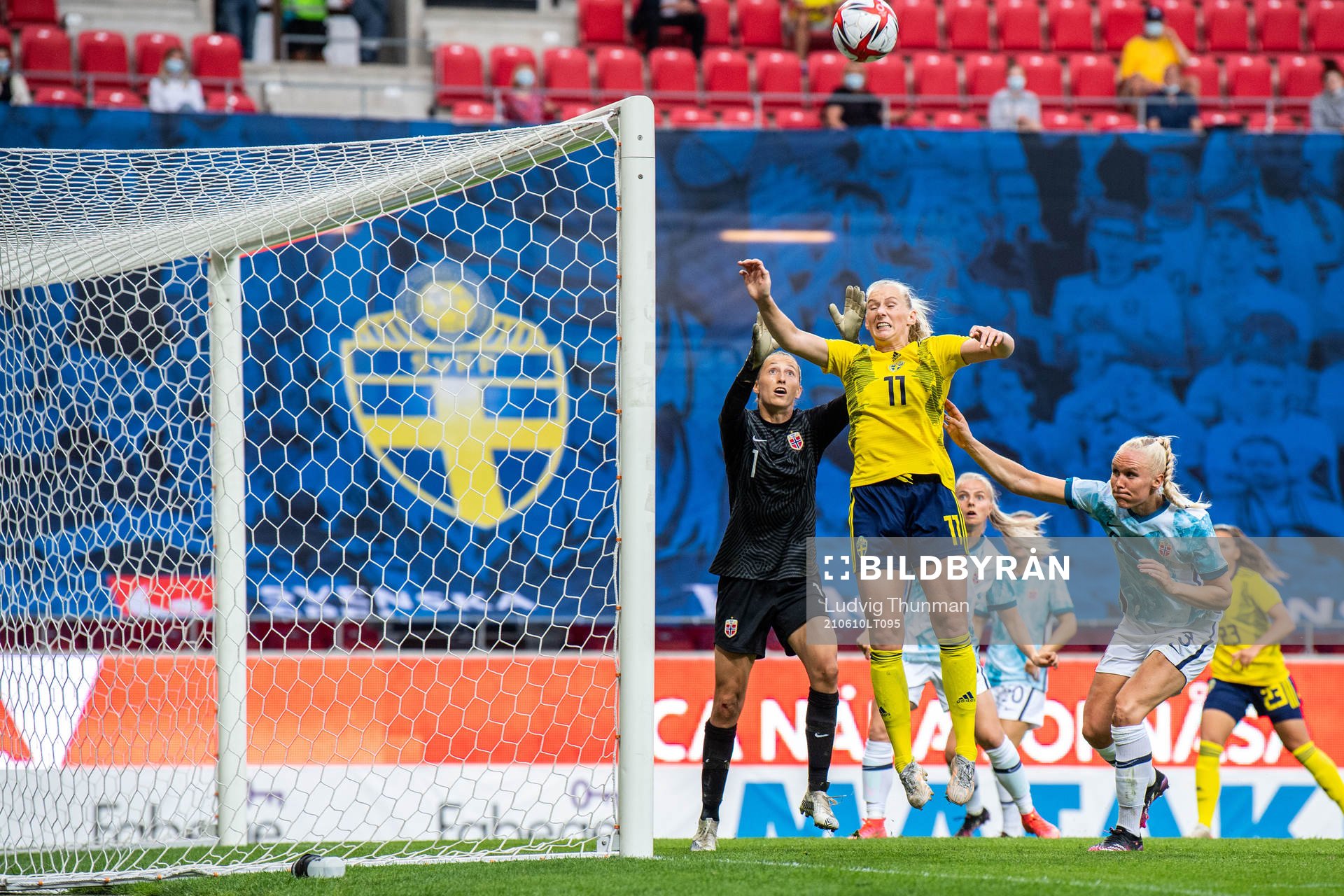 Goalkeeper Cecilie Fiskerstrand of Norway and Stina