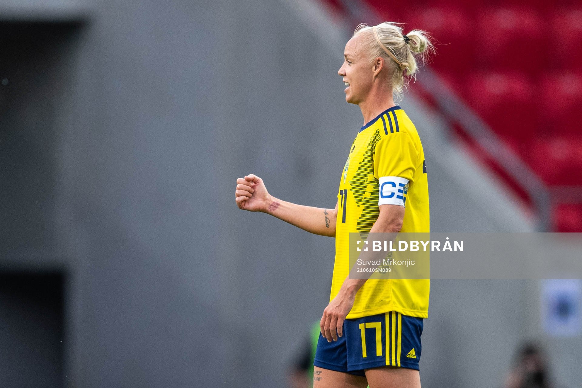 Caroline Seger of Sweden celebrates