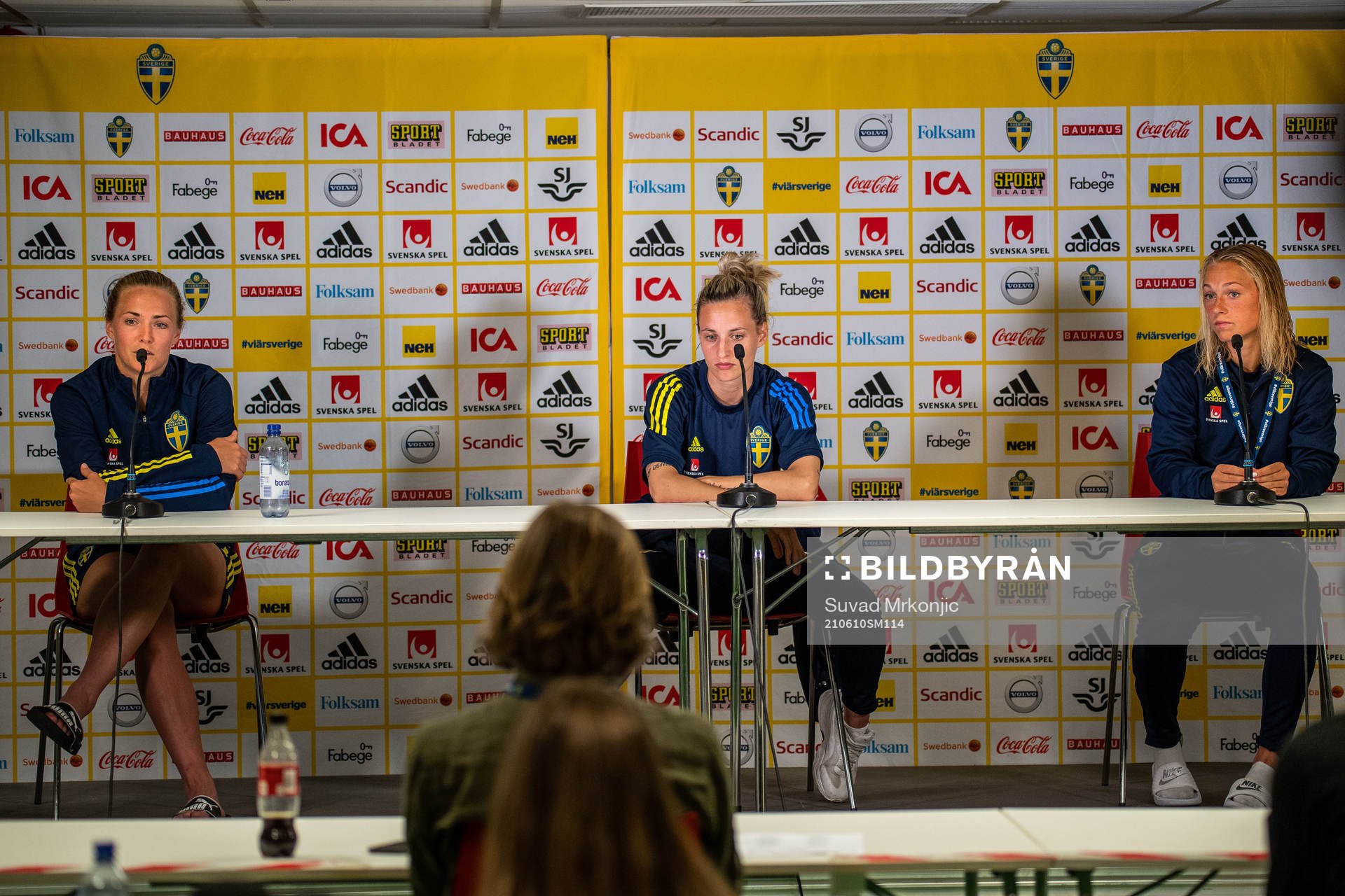 Magdalena Eriksson, Nathalie Björn and Hanna Bennison of