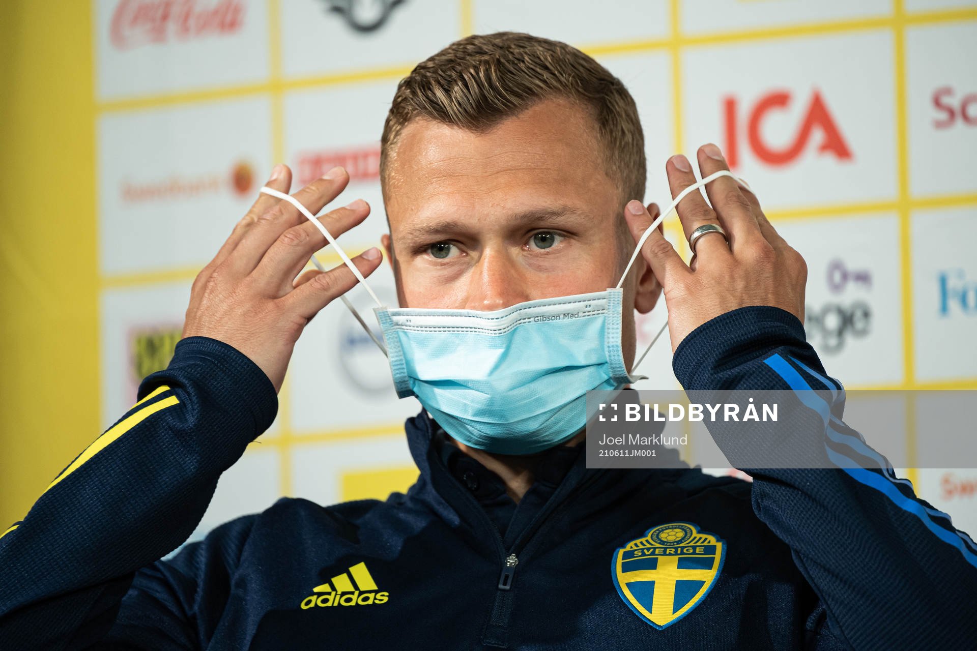 Viktor Claesson of the Swedish national football team at a