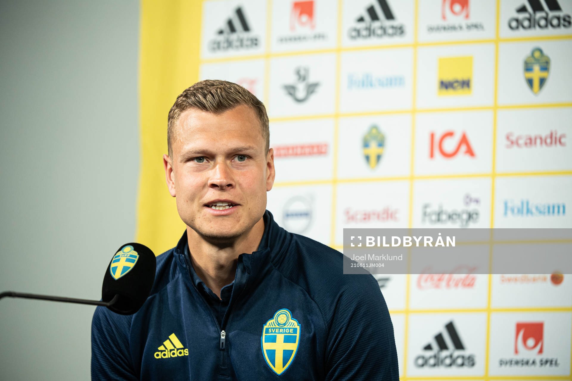 Viktor Claesson of the Swedish national football team at a