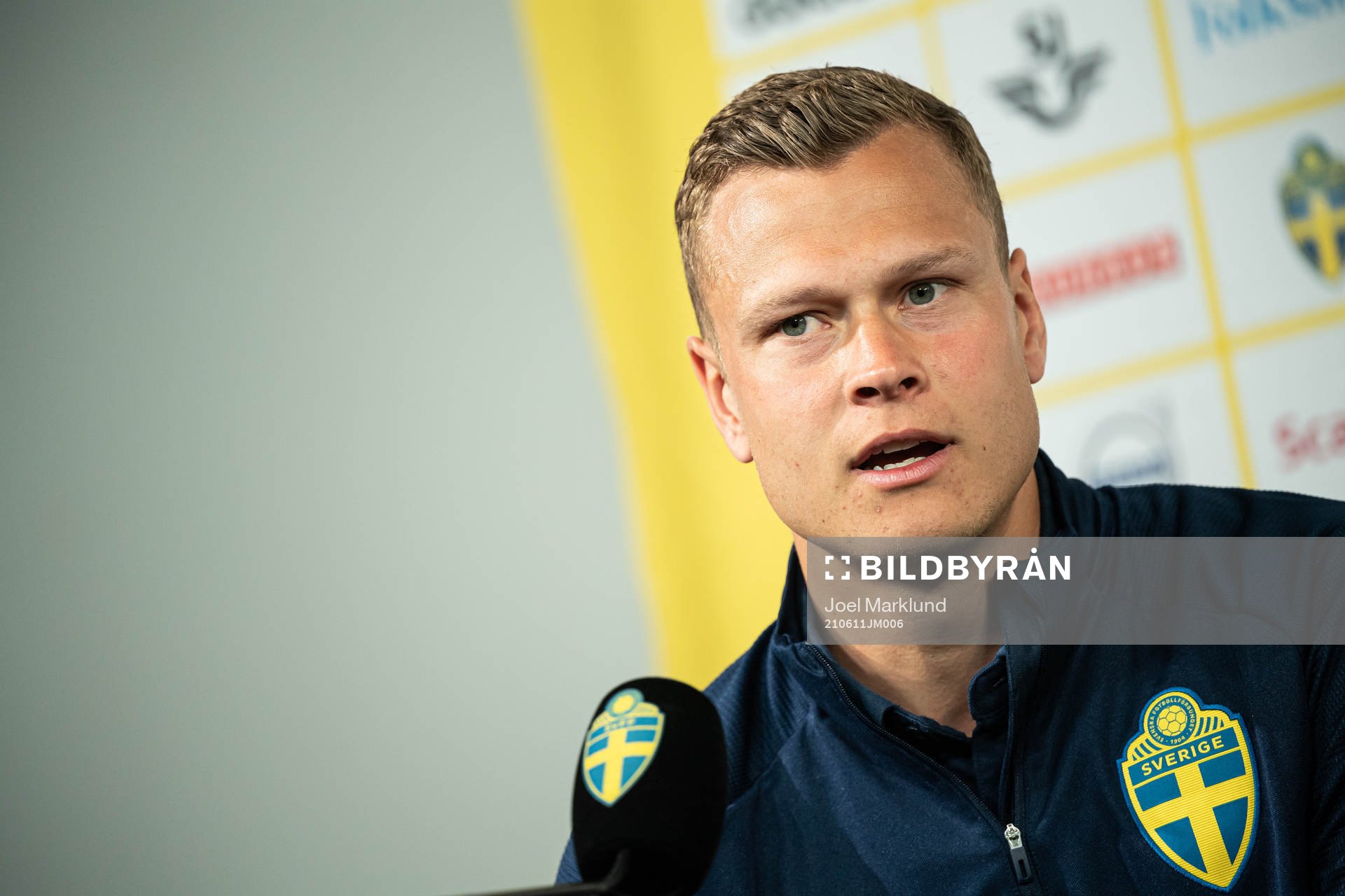 Viktor Claesson of the Swedish national football team at a