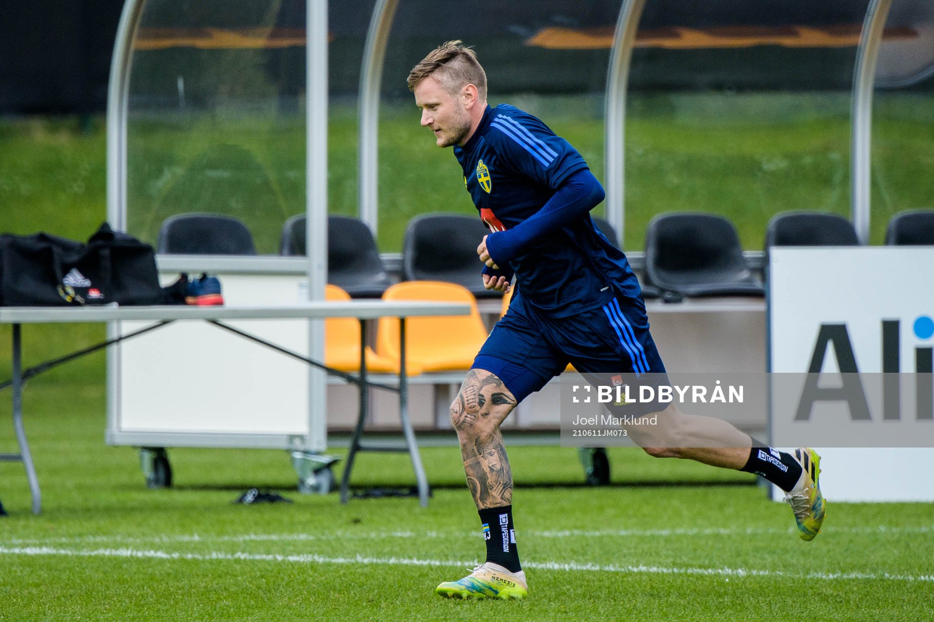 Mattias Johansson of the Swedish national football team's