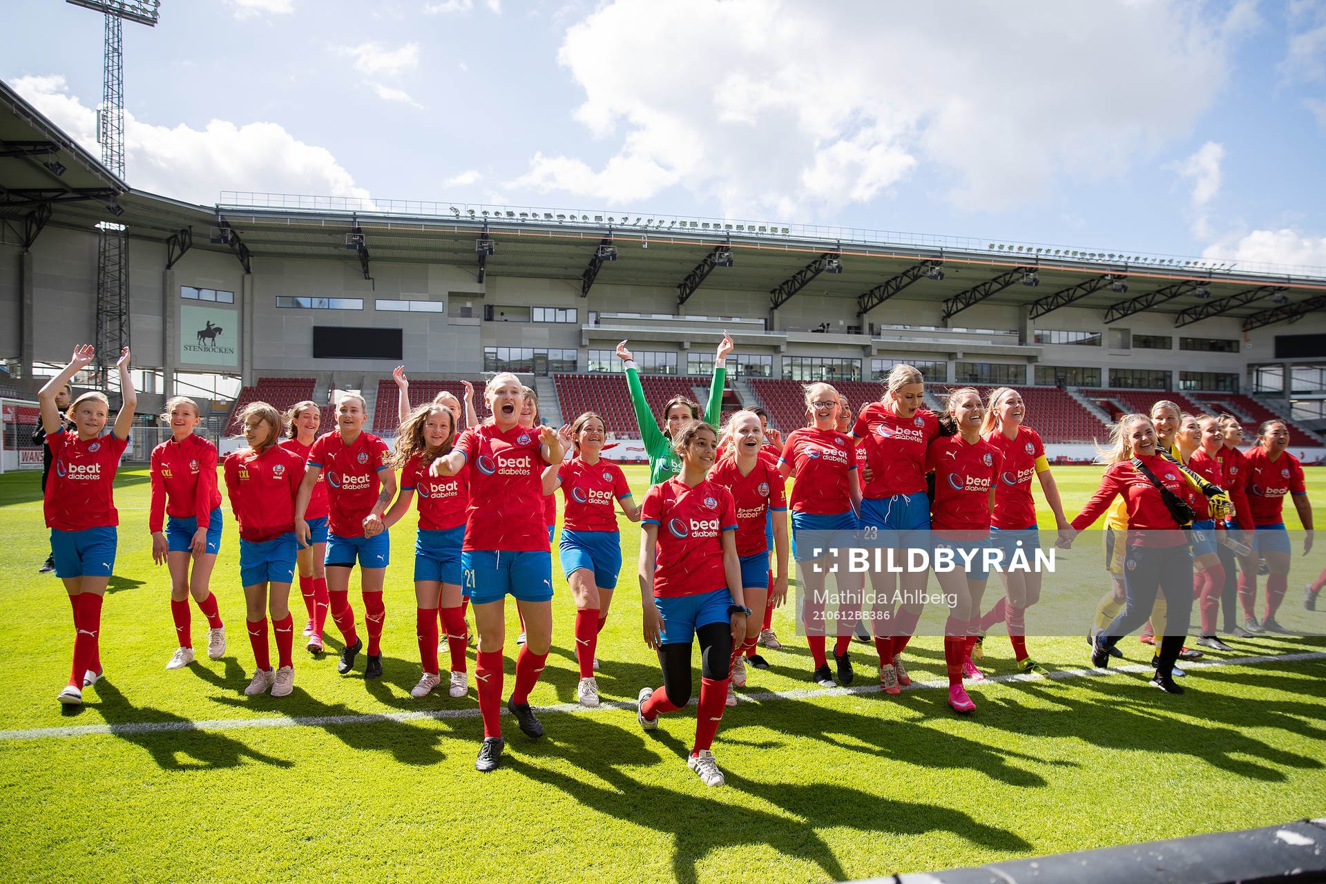 Helsingborgs spelare jublar