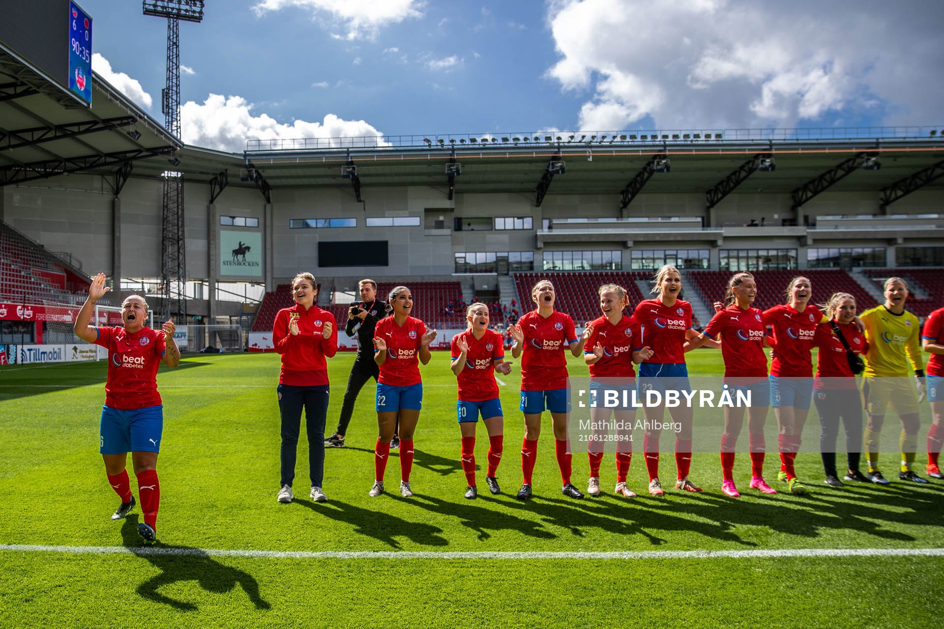 Helsingborgs spelare jublar