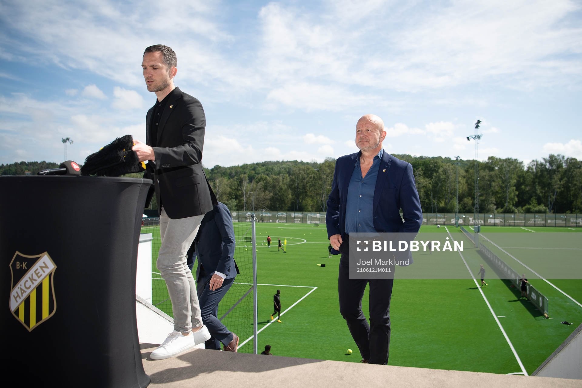 Martin Ericsson, sportchef, och Per-Mathias Høgmo, tränare