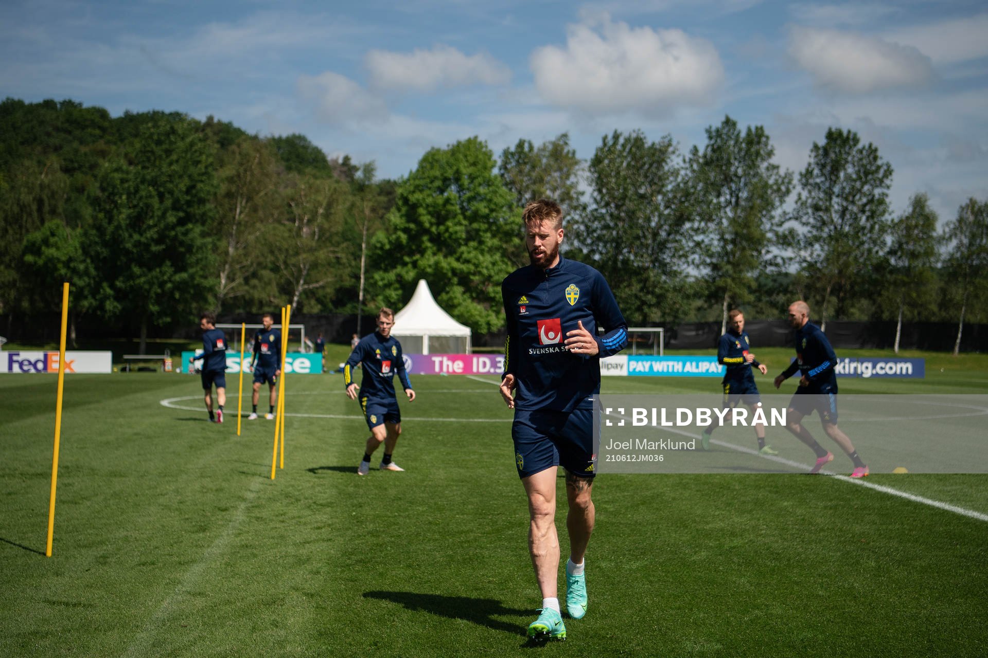 Pontus Jansson of the Swedish national football team at a