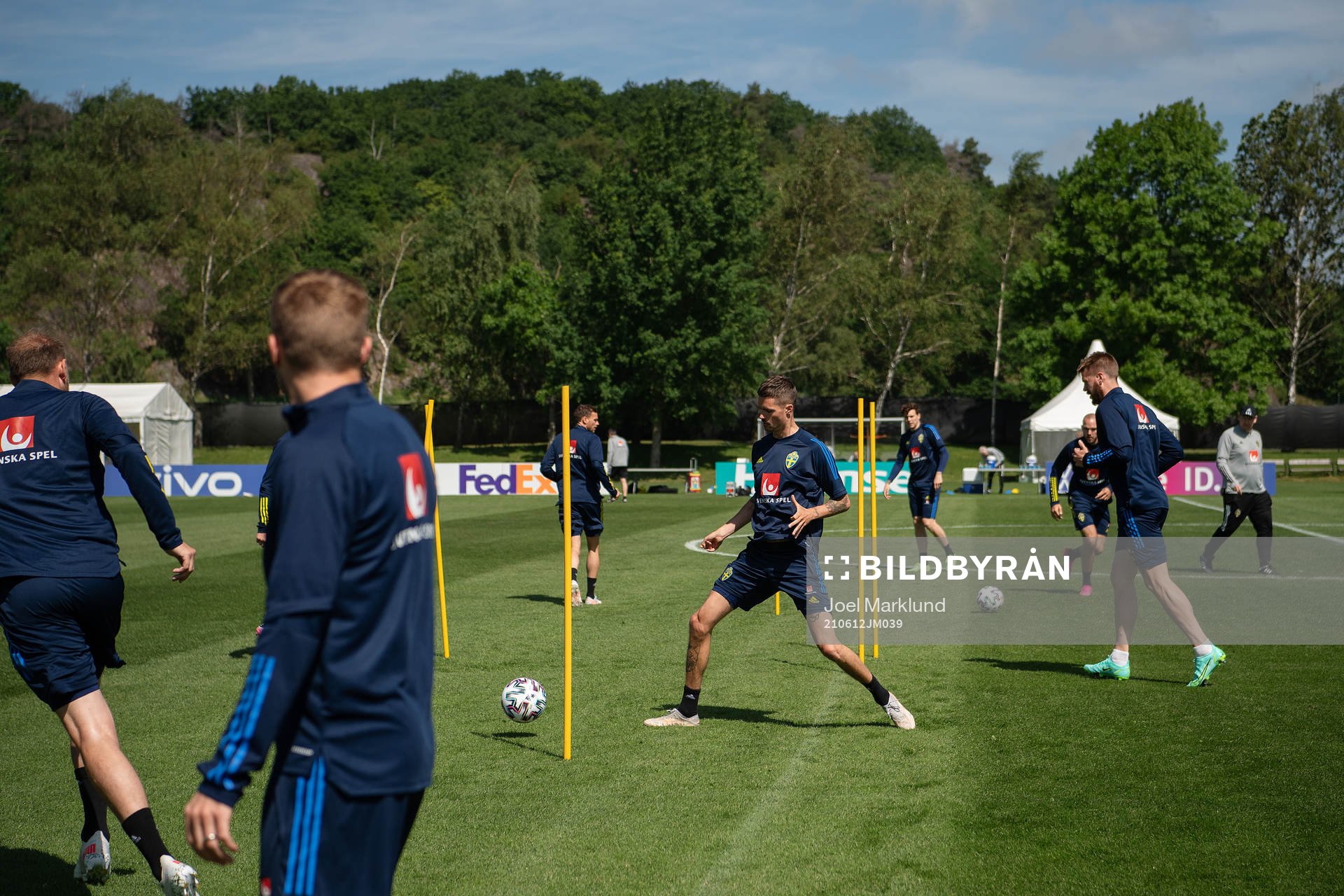 Mikael Lustig of the Swedish national football team at a