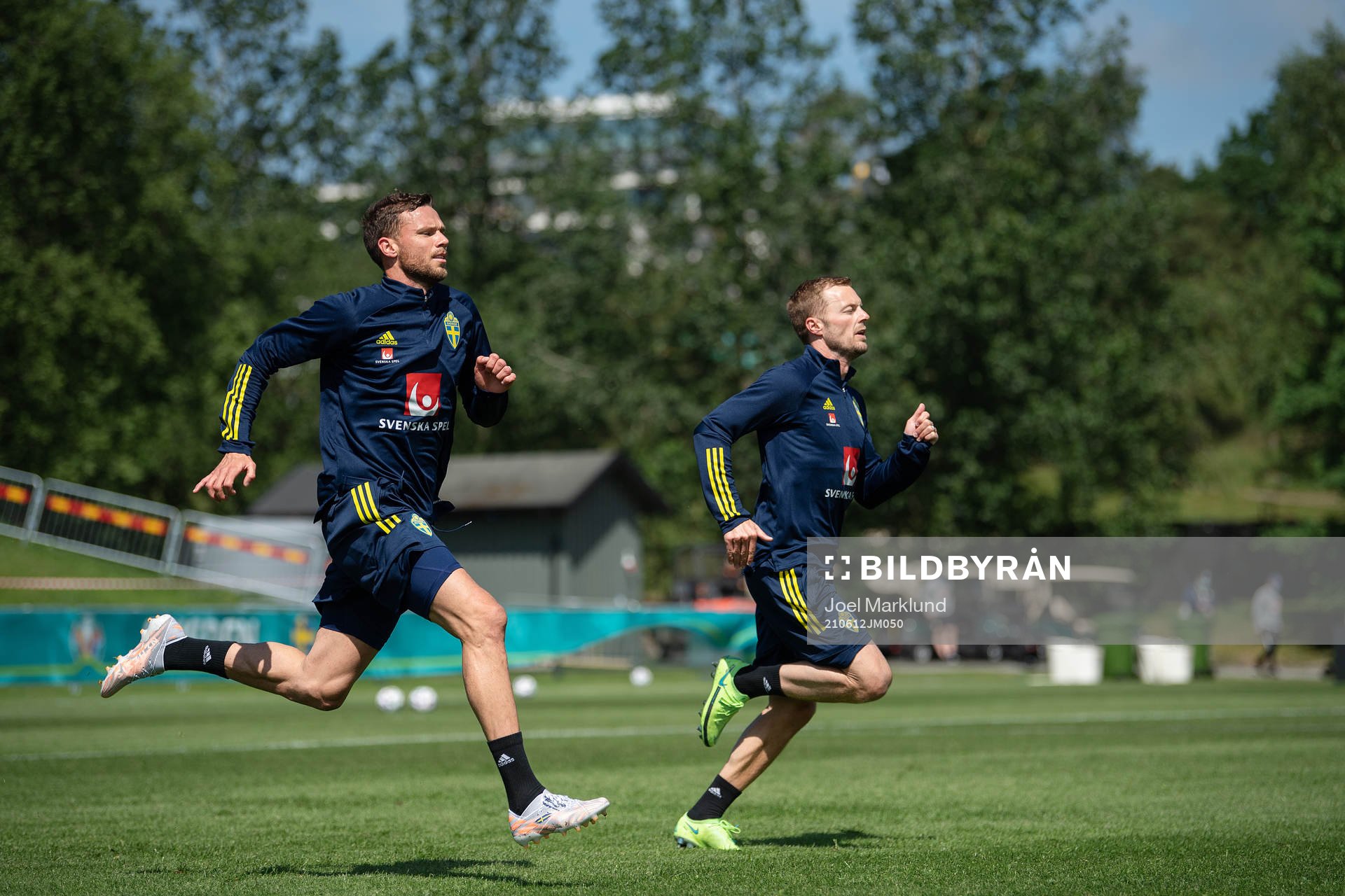 Marcus Berg and Sebastian Larsson of the Swedish national