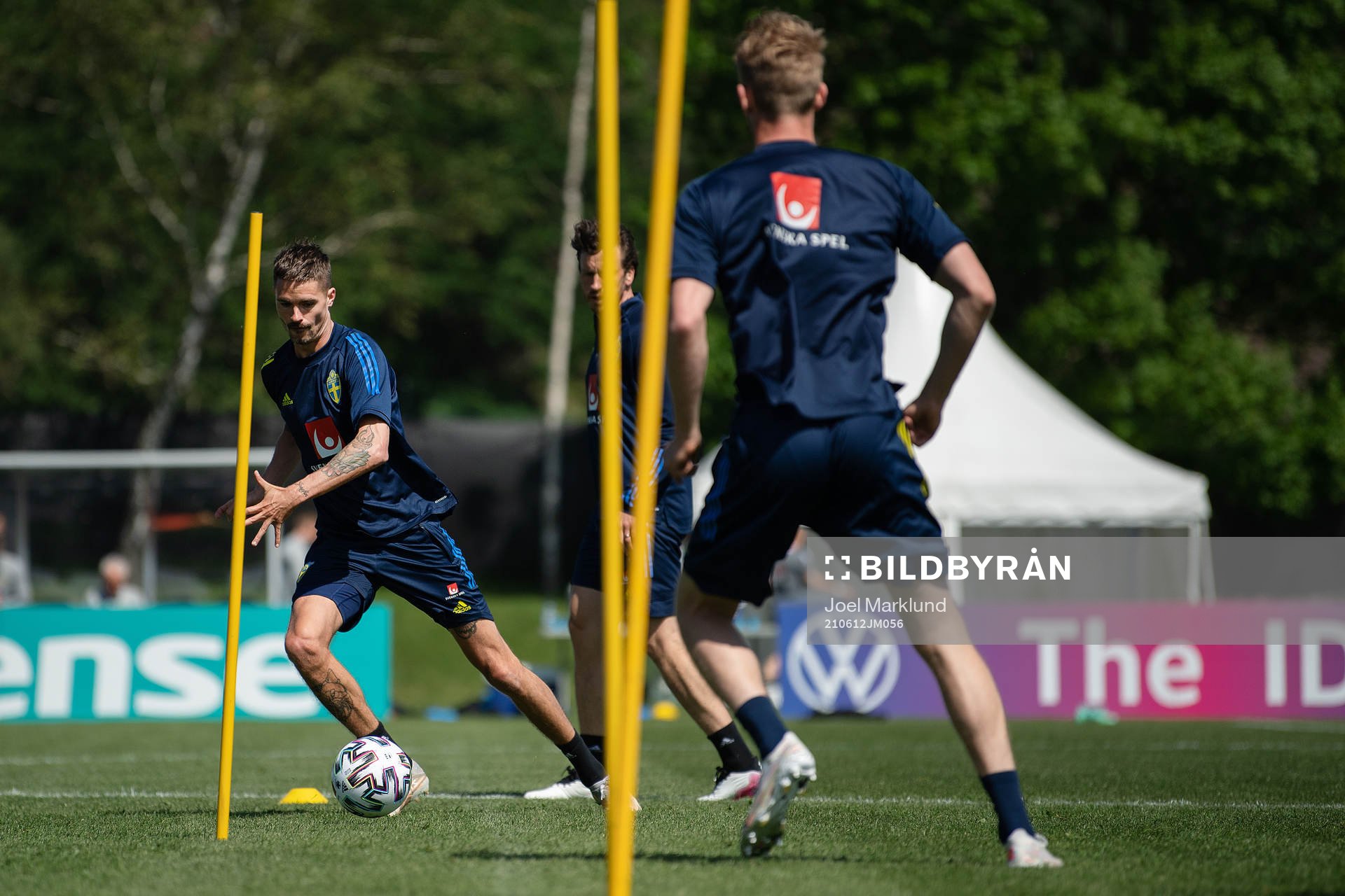 Mikael Lustig of the Swedish national football team at a