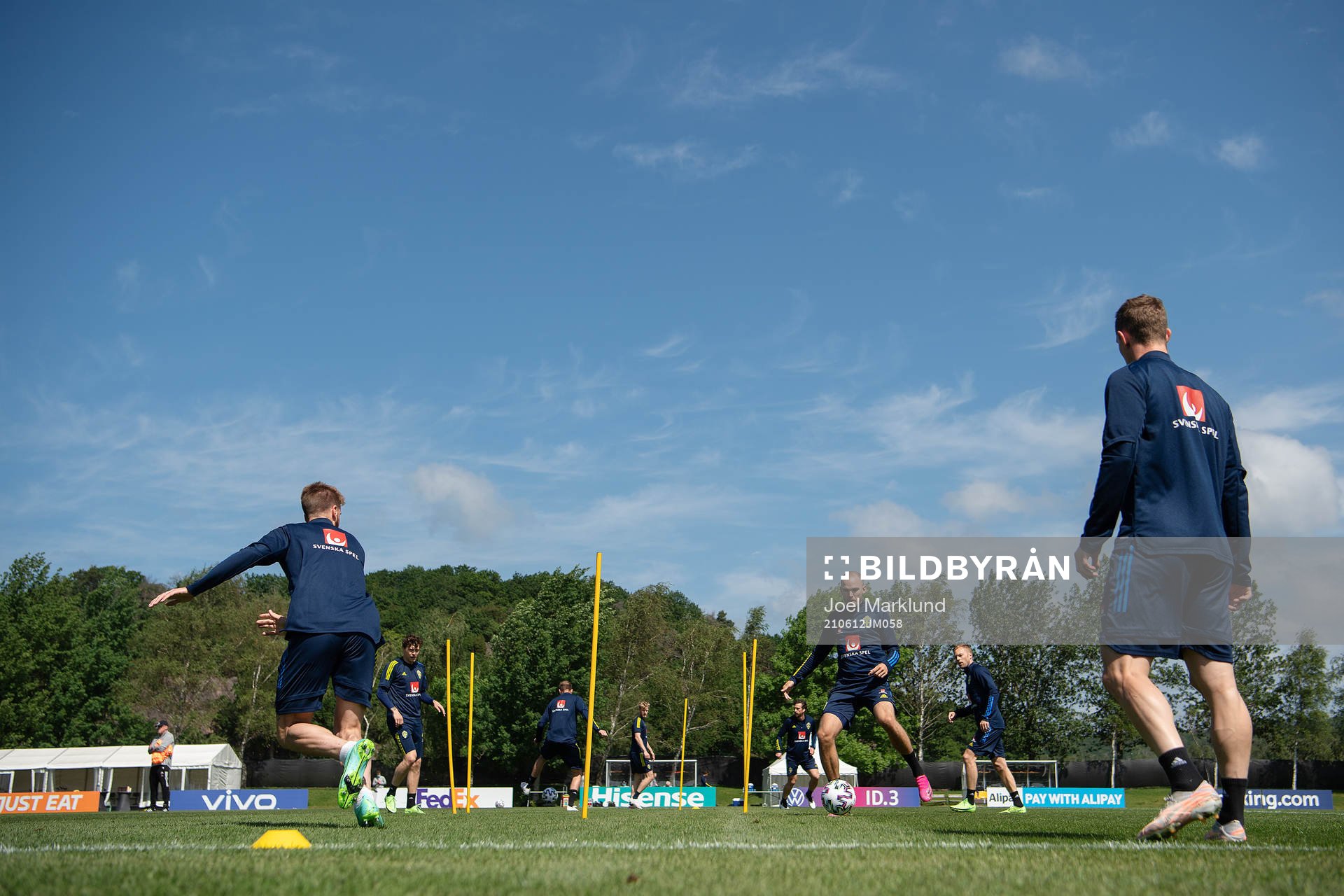 Marcus Danielson of the Swedish national football team at a
