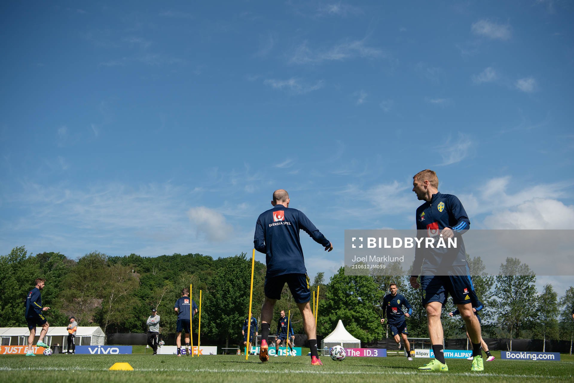 Marcus Berg and Sebastian Larsson of the Swedish national