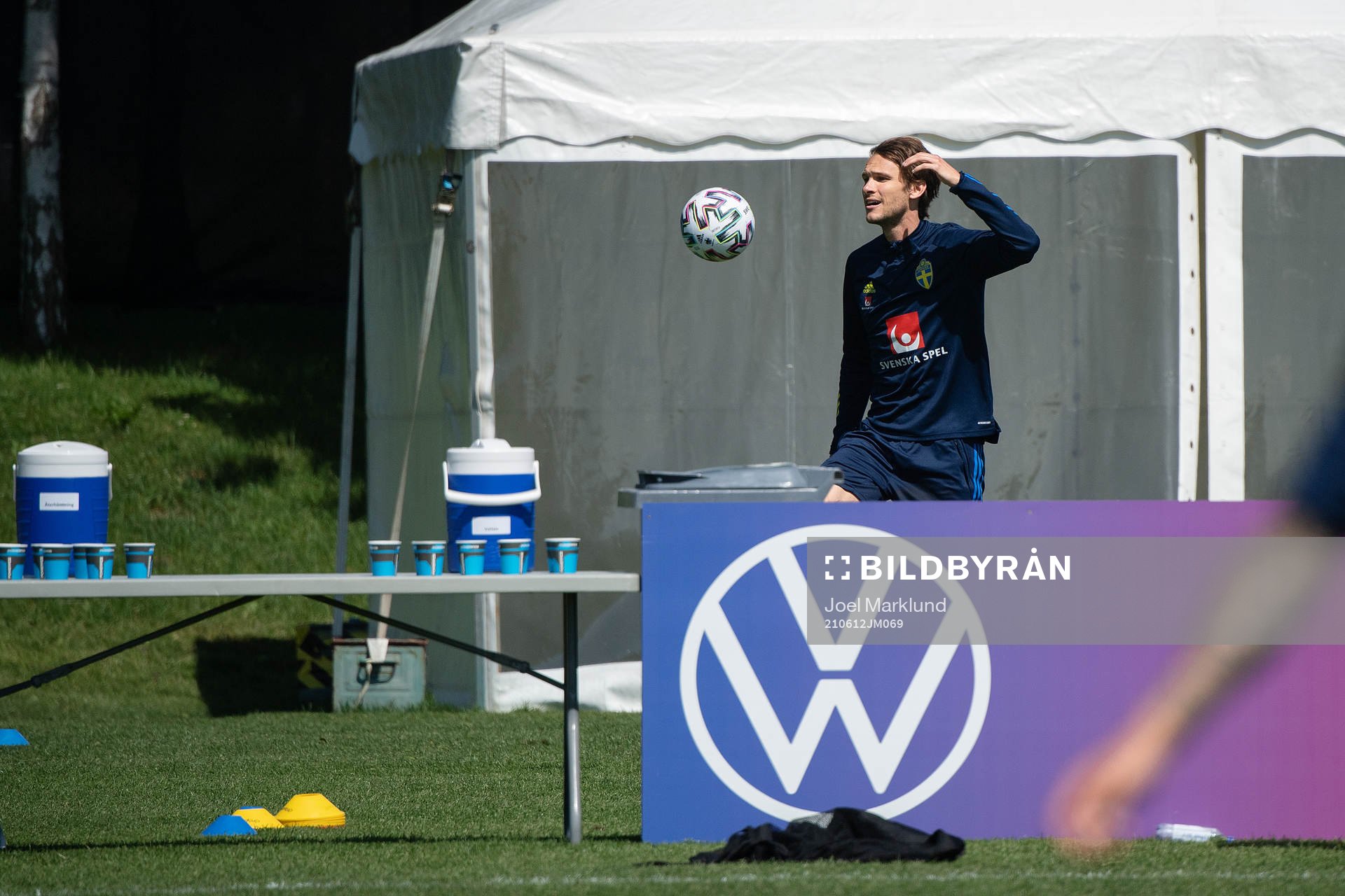 Albin Ekdal of the Swedish national football team at a