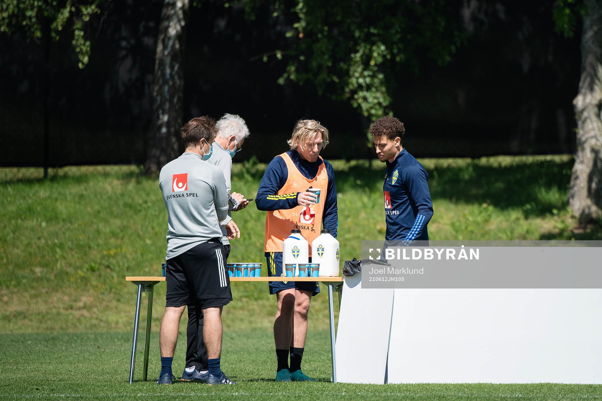 Emil Forsberg and Jordan Larsson of the Swedish national