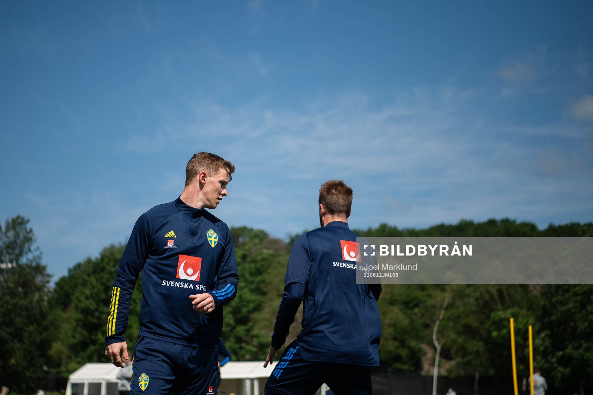 Emil Krafth of the Swedish national football team at a
