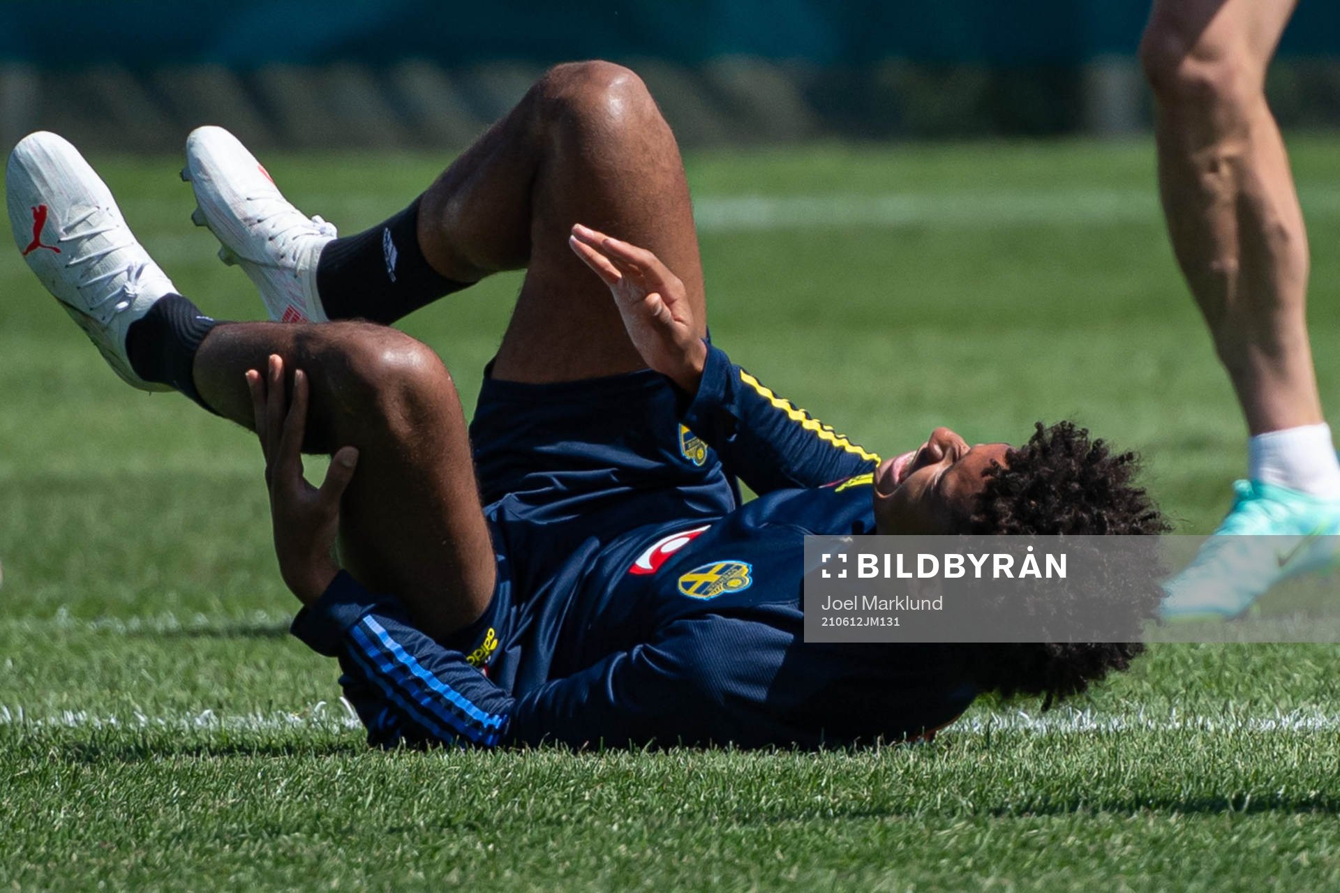 Jens Cajuste of the Swedish national football team gets
