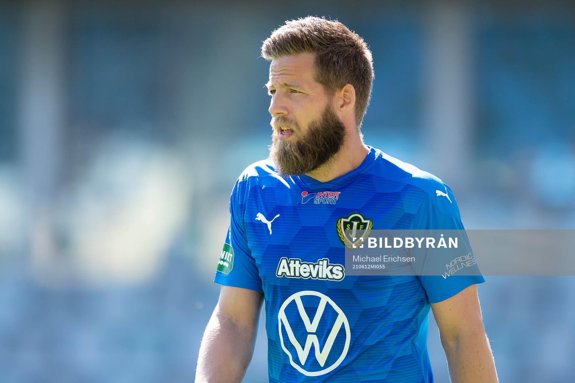 Jönköpings målvakt Frank Pettersson under fotbollsmatchen i Superettan mellan Örgryte och Jönköpings Södra den 12 juni 2021 i Göteborg.