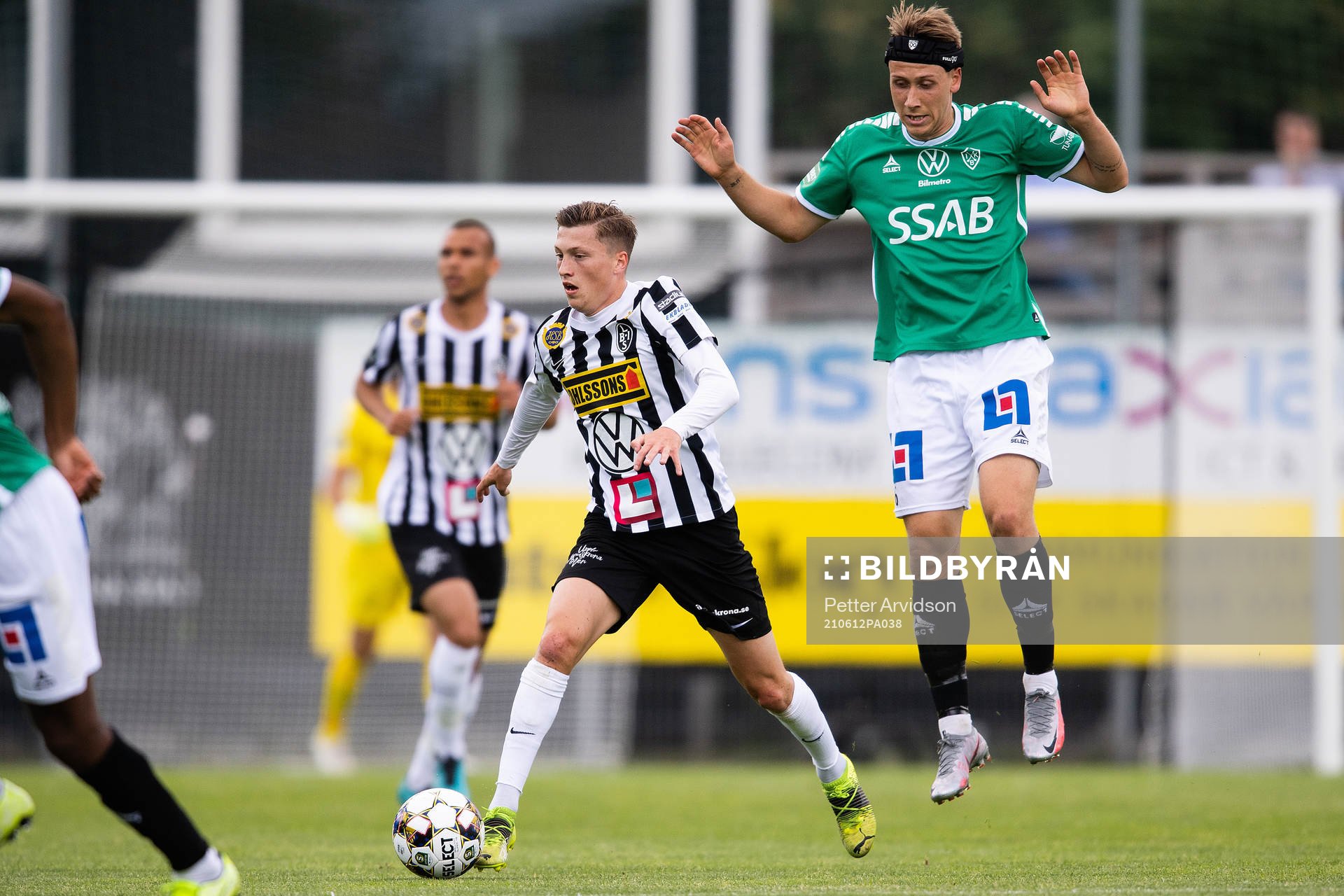 Landskronas Kevin Jensen och Brages Bjarni Mark Antonsson