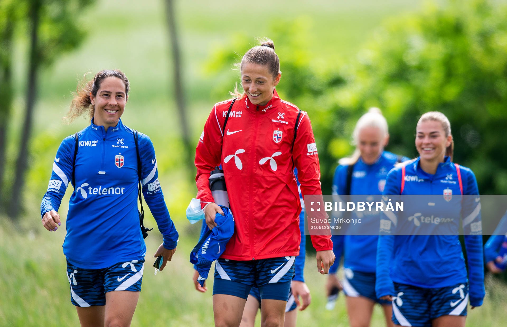 Ingrid Moe Wold, goalkeeper Cecilie Fiskerstrand and Malin