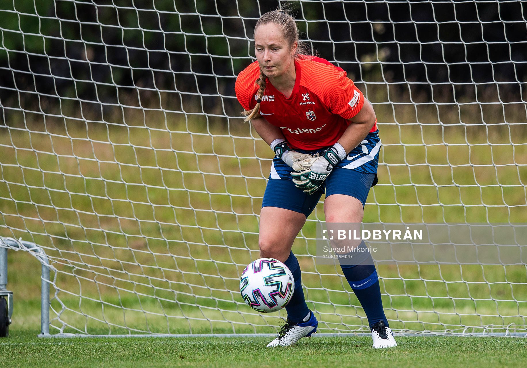 goalkeeper Aurora Mikalsen of the Norwegian women’s