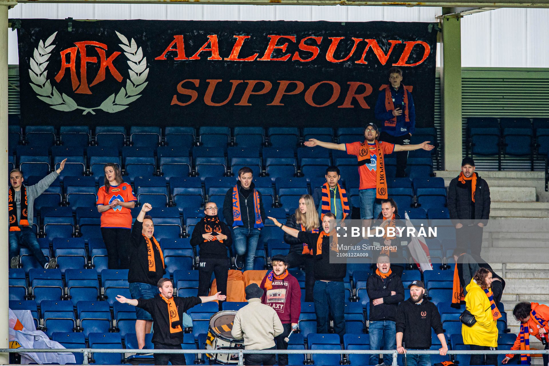 Spectators in the stands