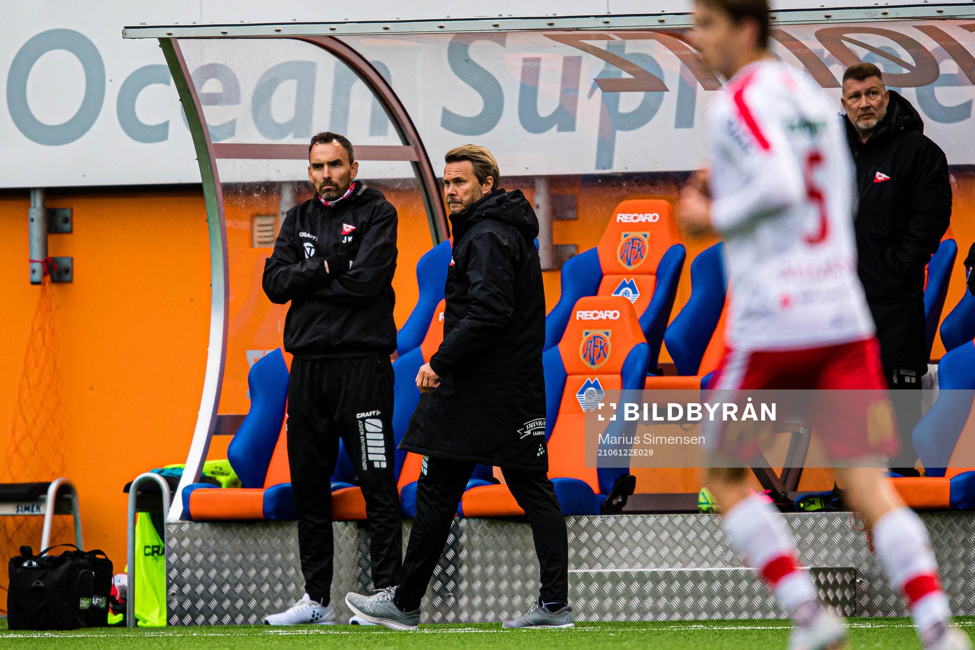 Joakim Klæboe, assistant coach of Fredrikstad, and Bjørn