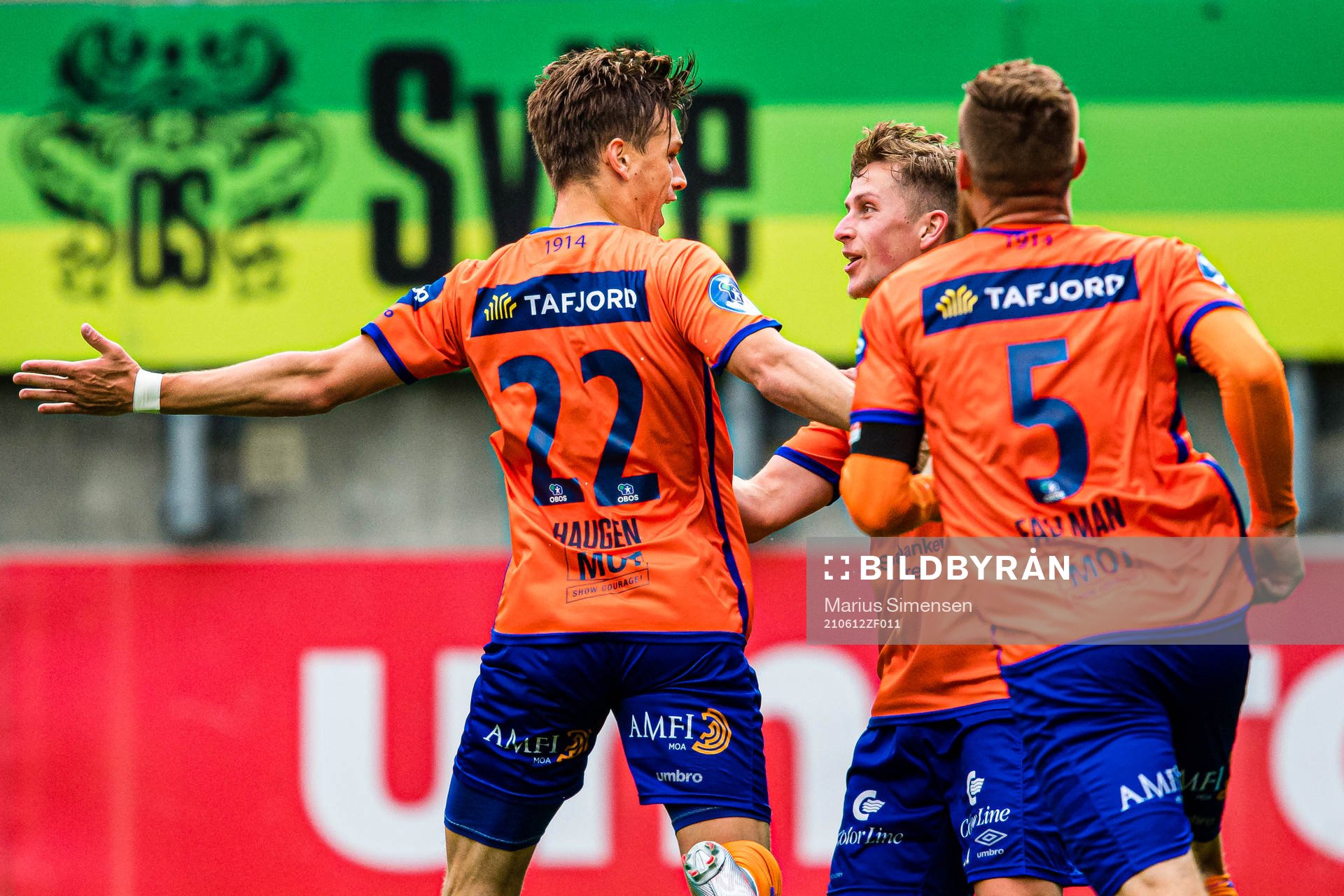 Sigurd Hauso Haugen of Aalesund celebrates