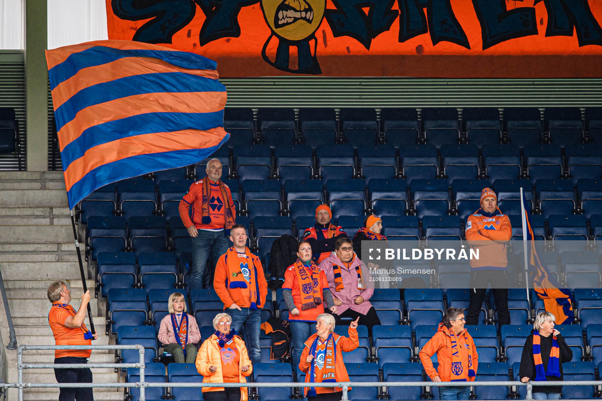 Spectators in the stands