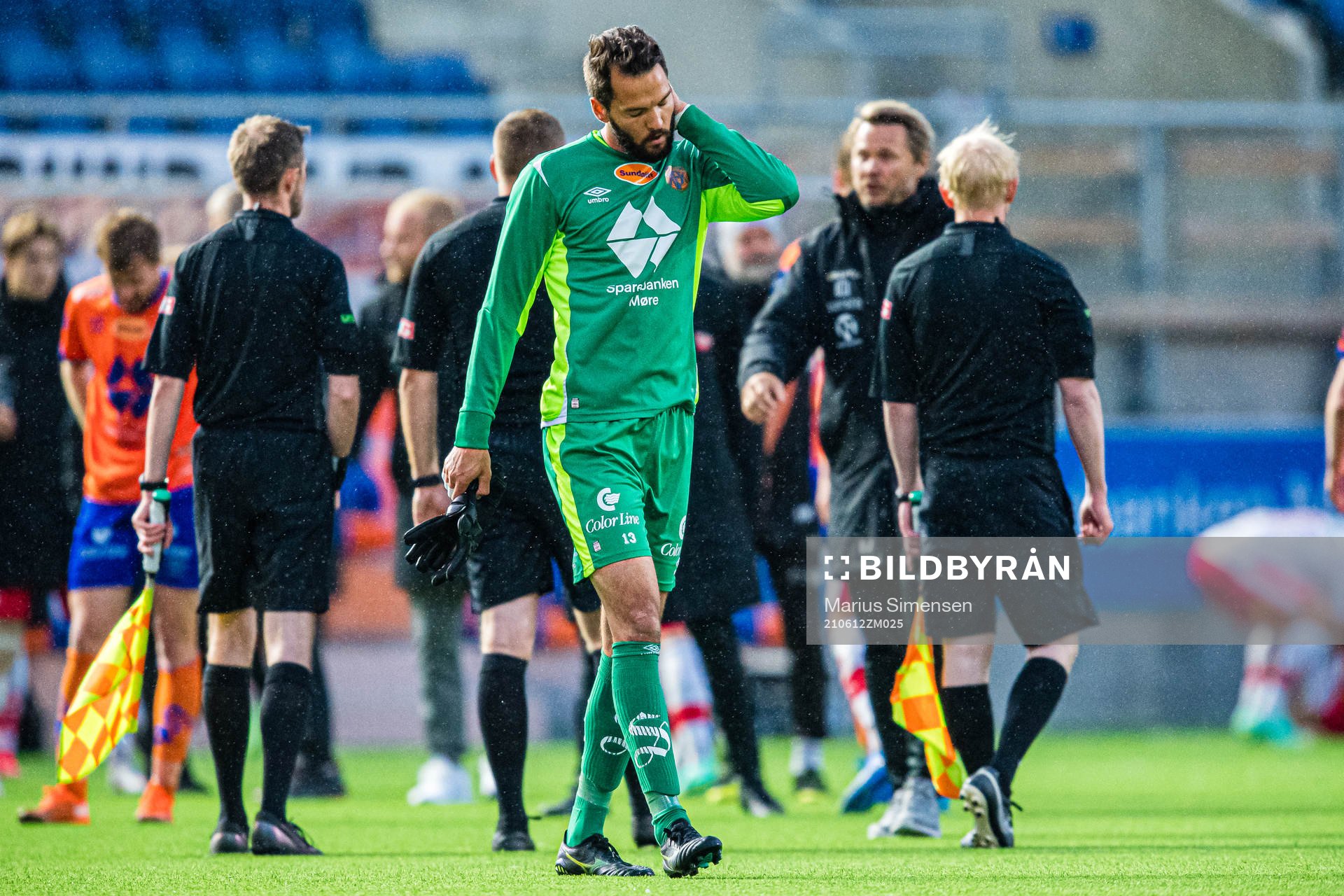 Michael Ryan Lansing of Aalesund looks dejected